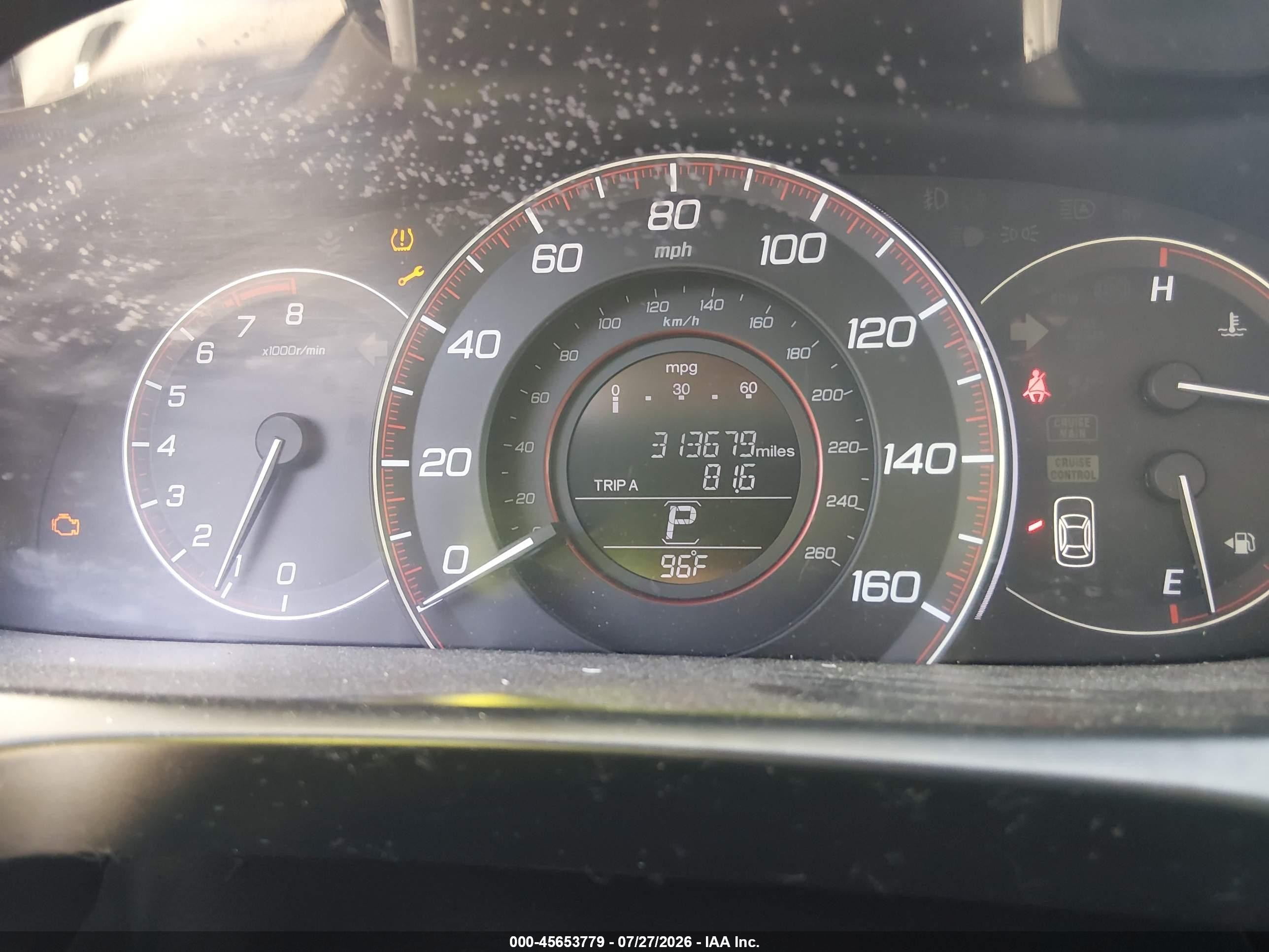 2013 Honda Accord Ex-l V-6 Серый vin: 1HGCT2B89DA008408