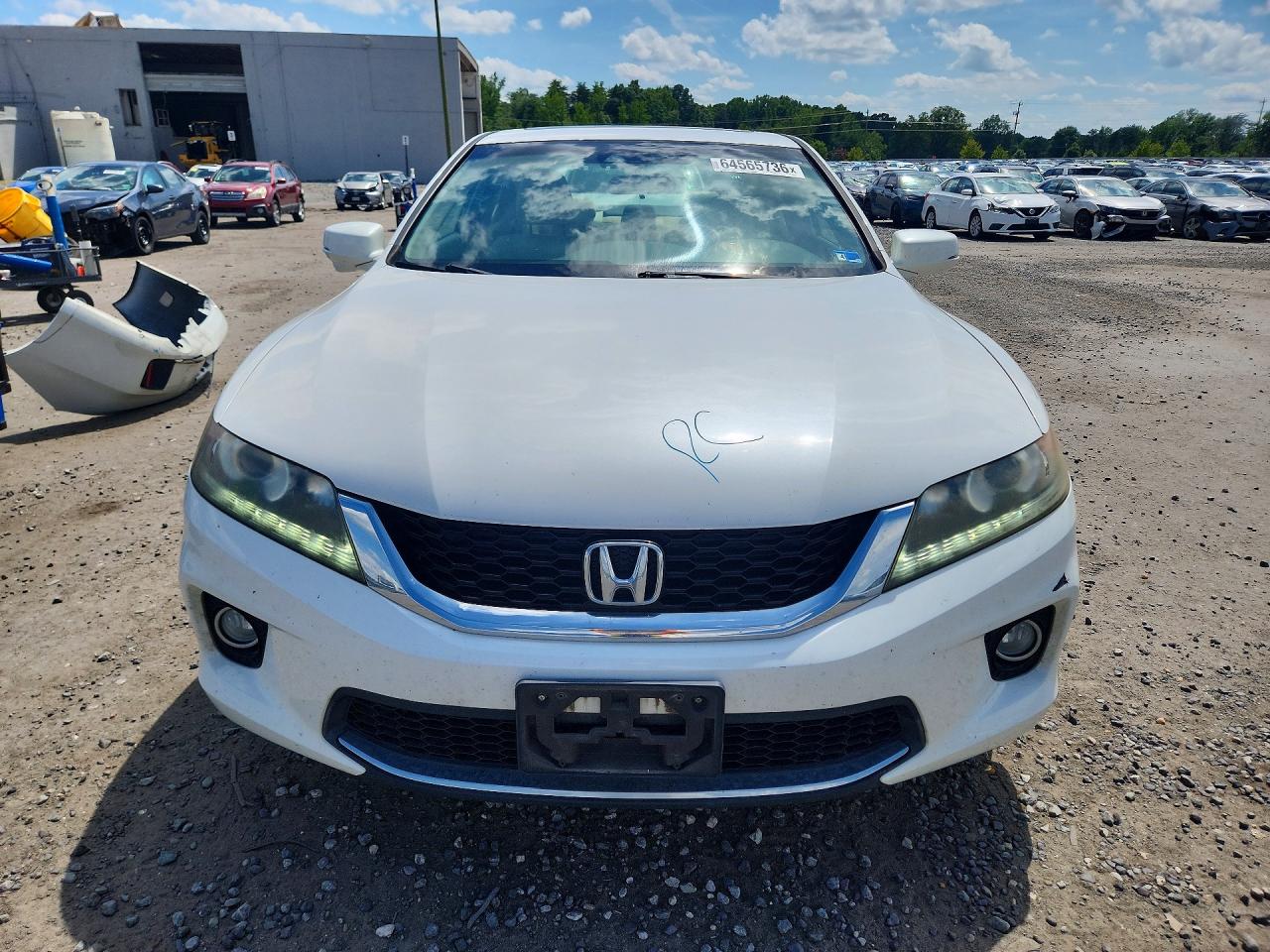 2013 Honda Accord Exl White vin: 1HGCT2B89DA009123
