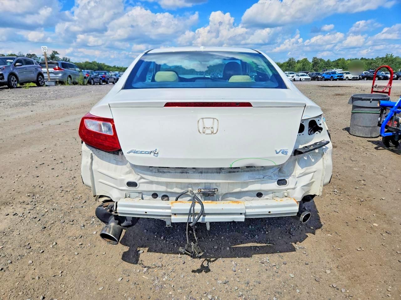 2013 Honda Accord Exl White vin: 1HGCT2B89DA009123