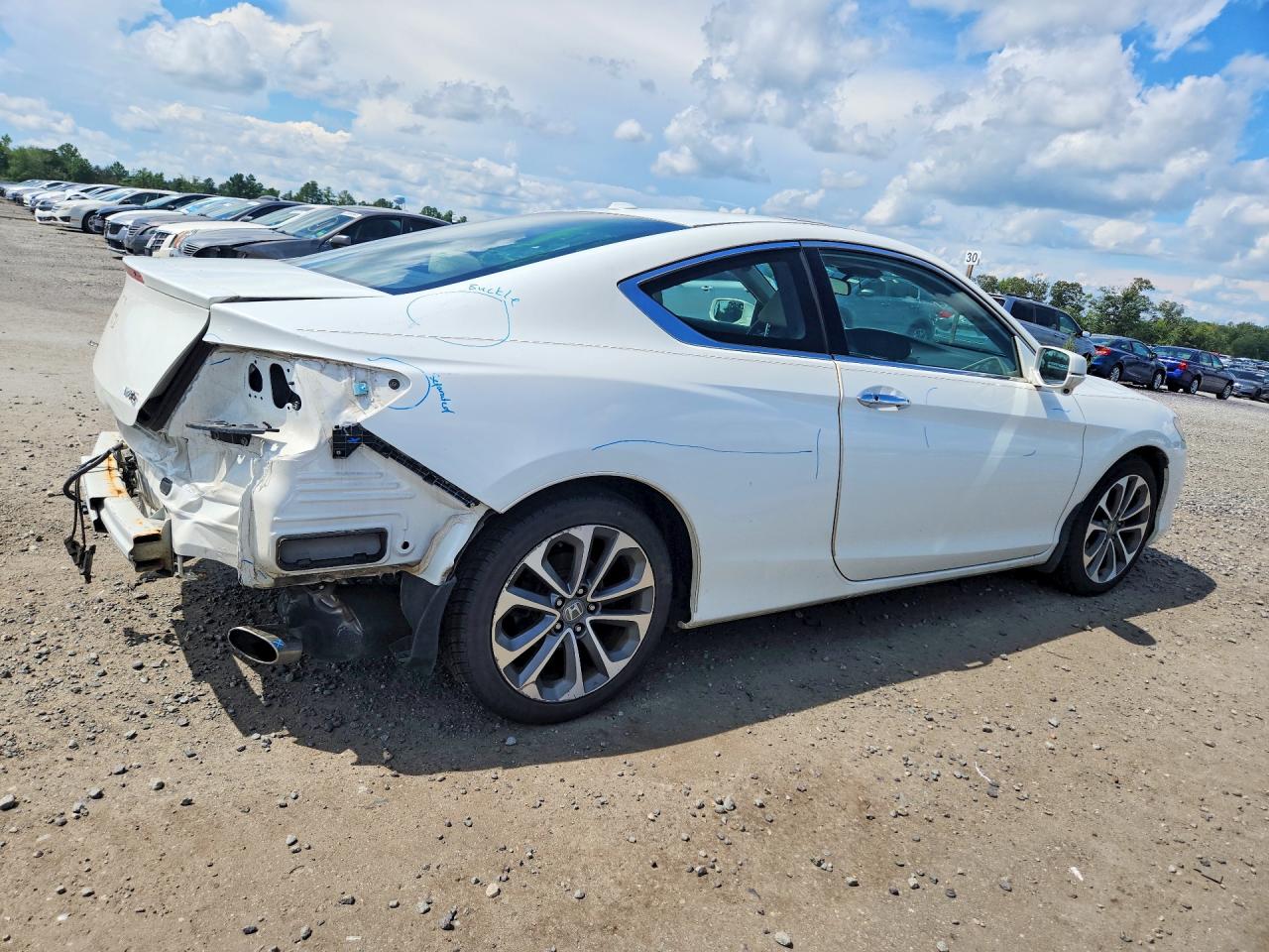 2013 Honda Accord Exl White vin: 1HGCT2B89DA009123