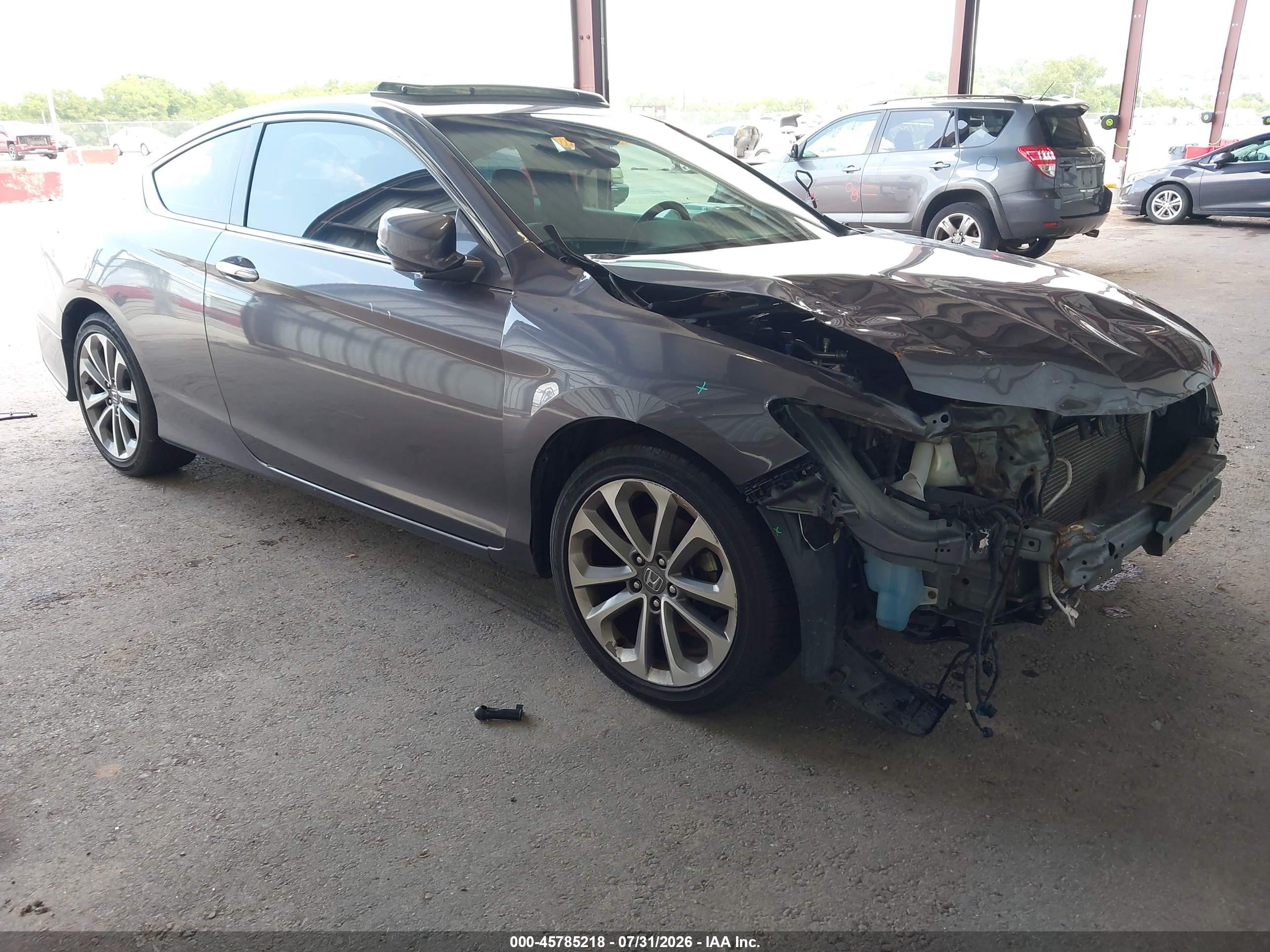 2014 Honda Accord Ex-l V-6 Gray vin: 1HGCT2B89EA003825