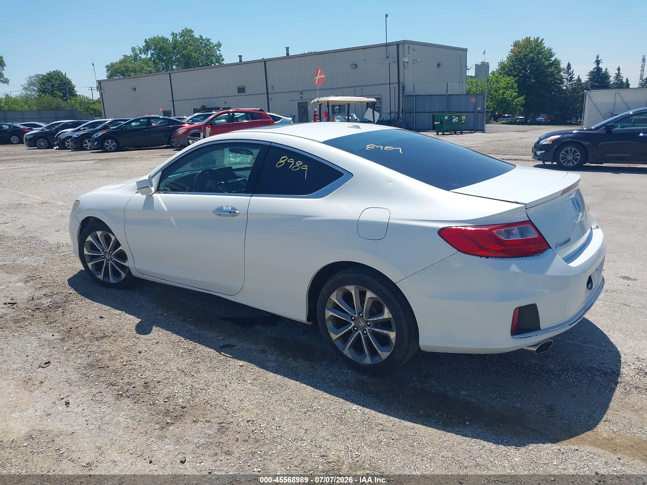 2014 Honda Accord Ex-l V-6 White vin: 1HGCT2B89EA009088