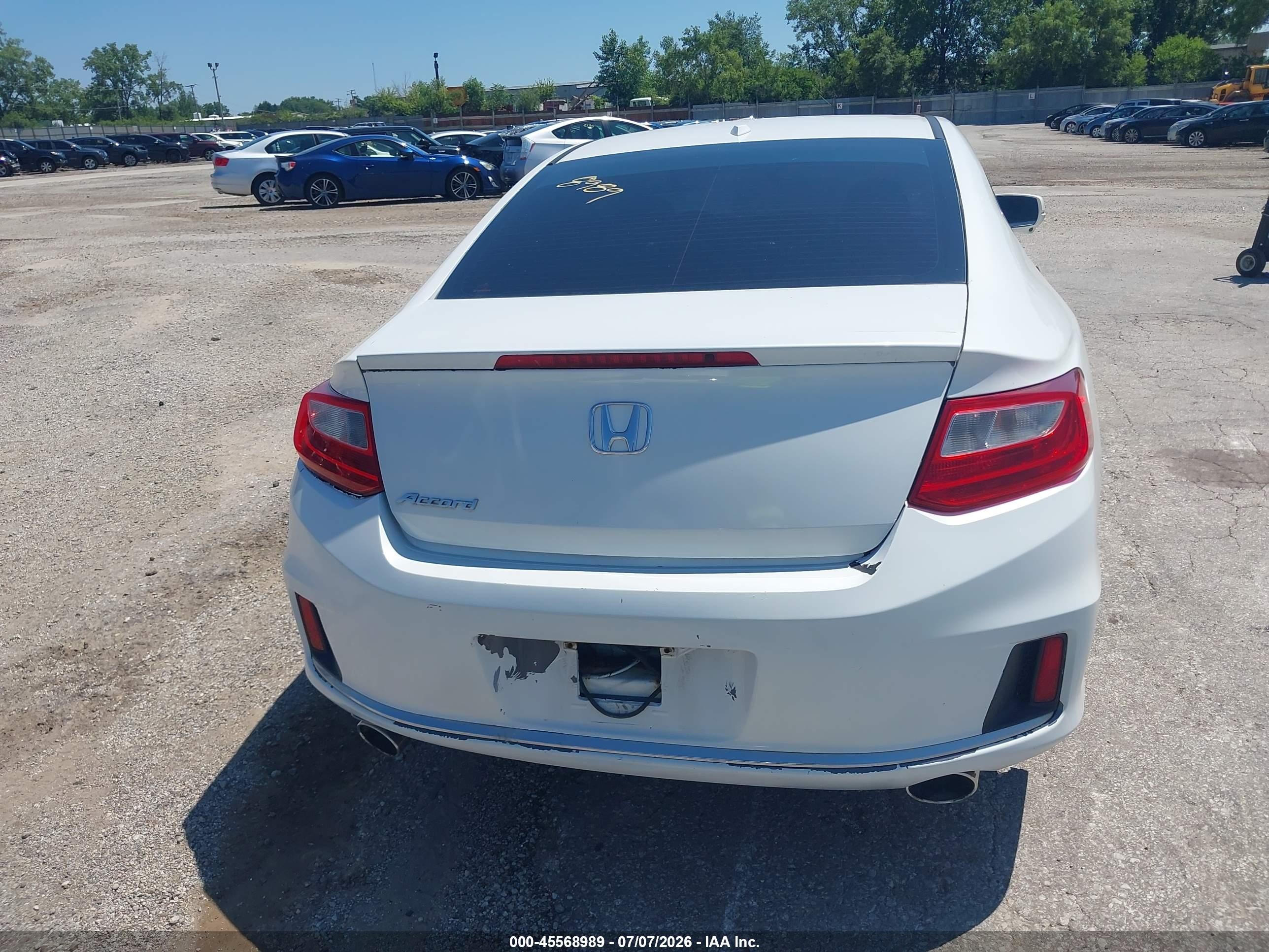 2014 Honda Accord Ex-l V-6 White vin: 1HGCT2B89EA009088