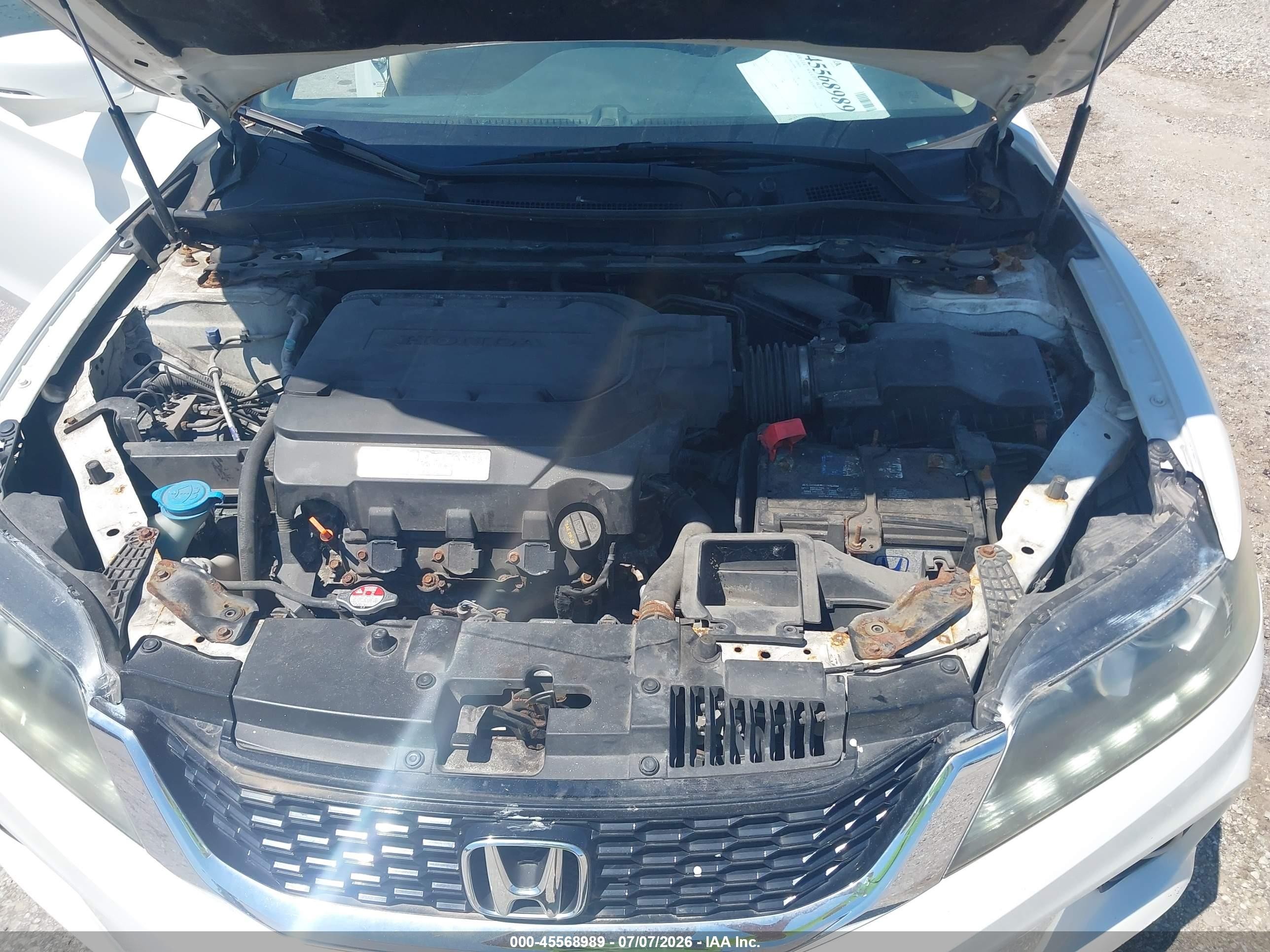 2014 Honda Accord Ex-l V-6 White vin: 1HGCT2B89EA009088