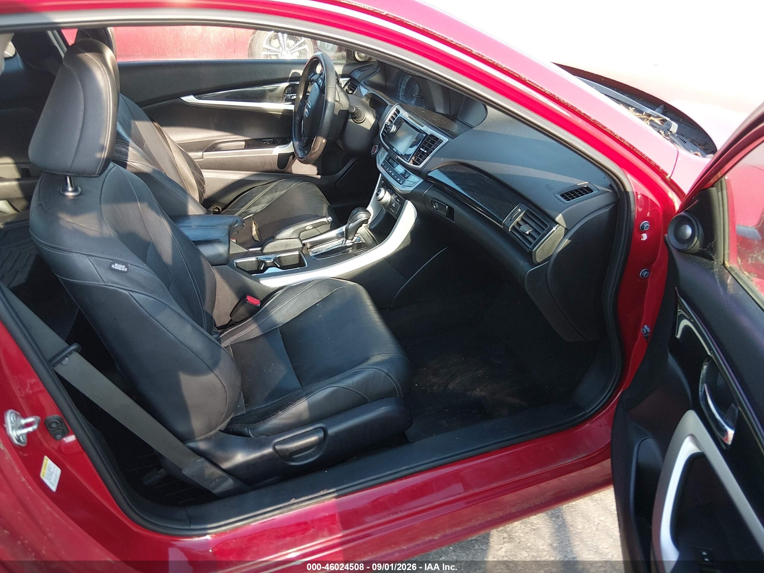 2015 Honda Accord Ex-l V-6 Red vin: 1HGCT2B89FA007617