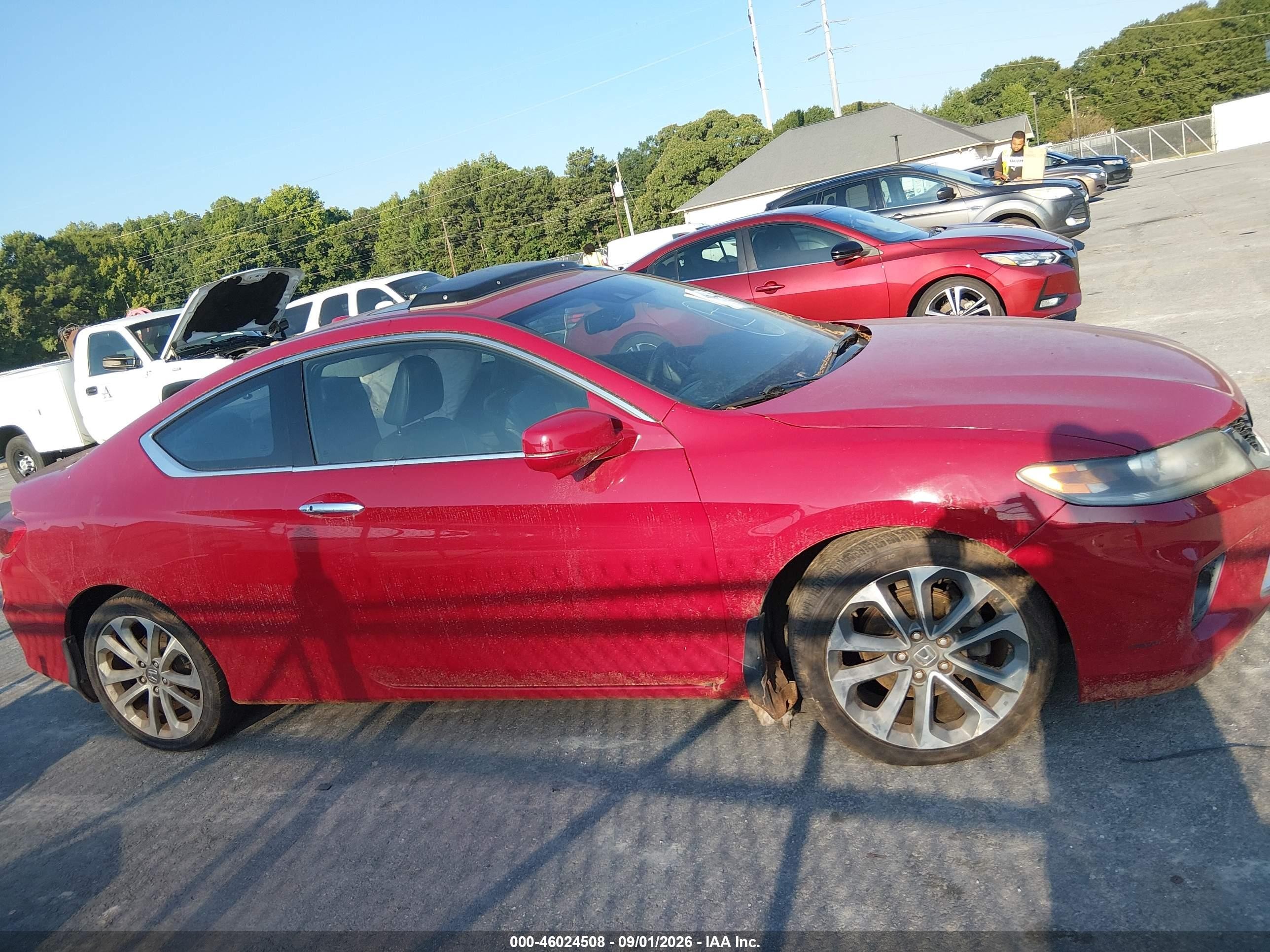 2015 Honda Accord Ex-l V-6 Red vin: 1HGCT2B89FA007617