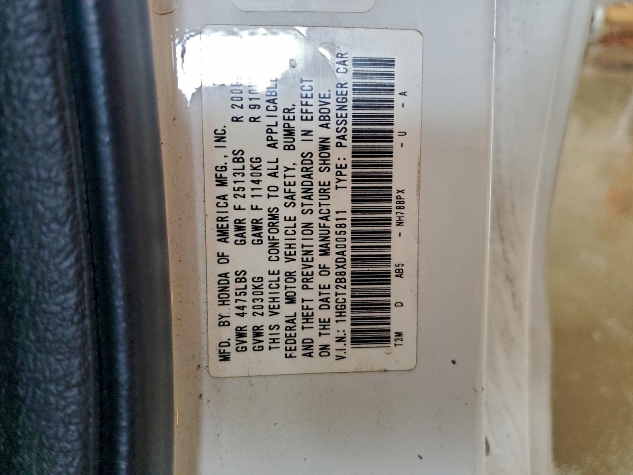 2013 Honda Accord Exl White vin: 1HGCT2B8XDA005811