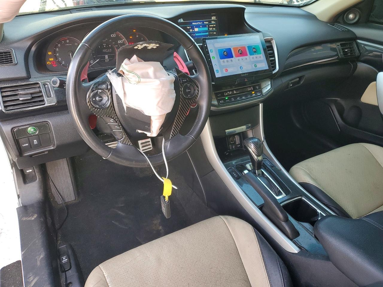 2014 Honda Accord Exl White vin: 1HGCT2B8XEA001985