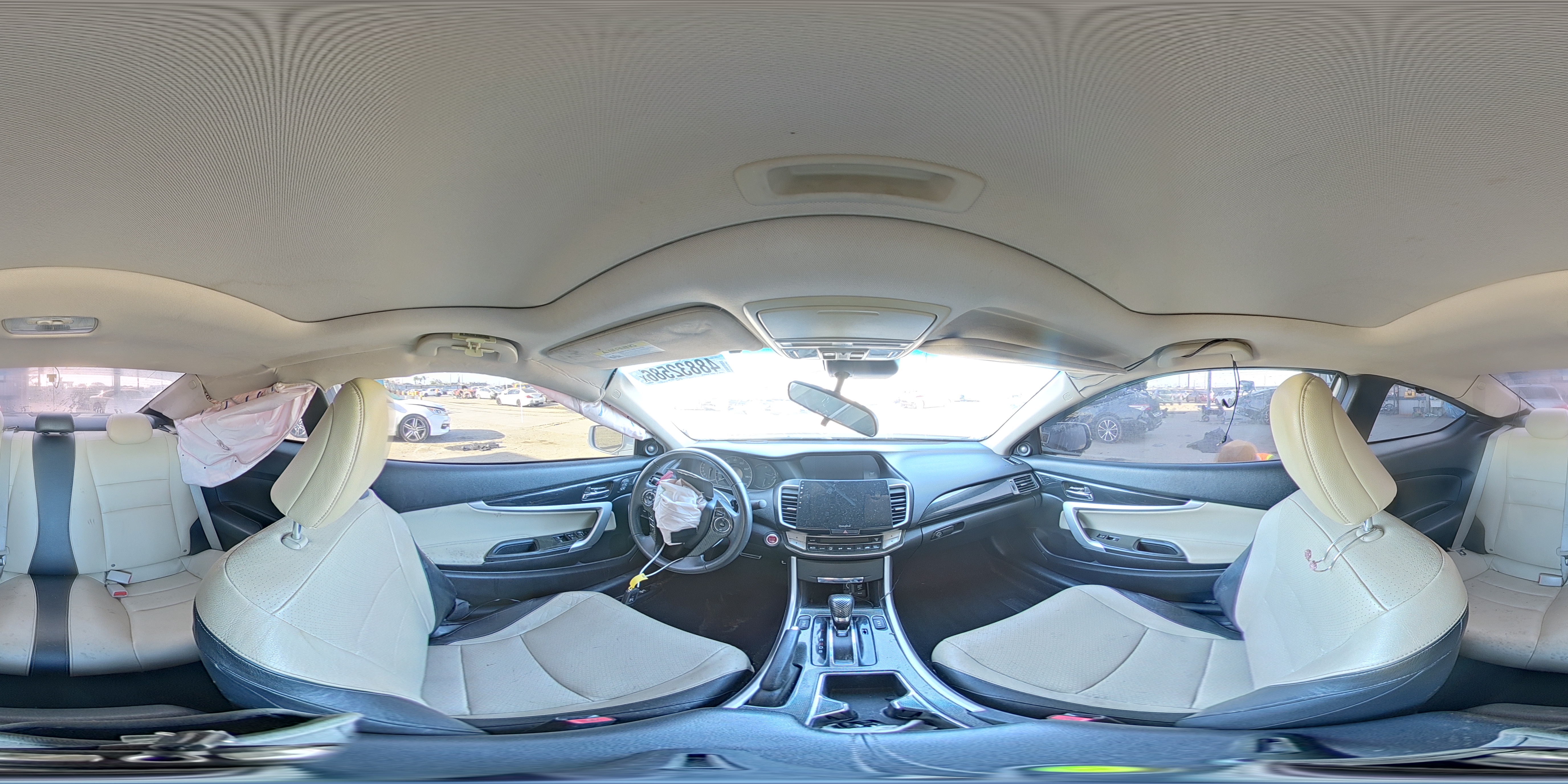 2014 Honda Accord Exl White vin: 1HGCT2B8XEA001985