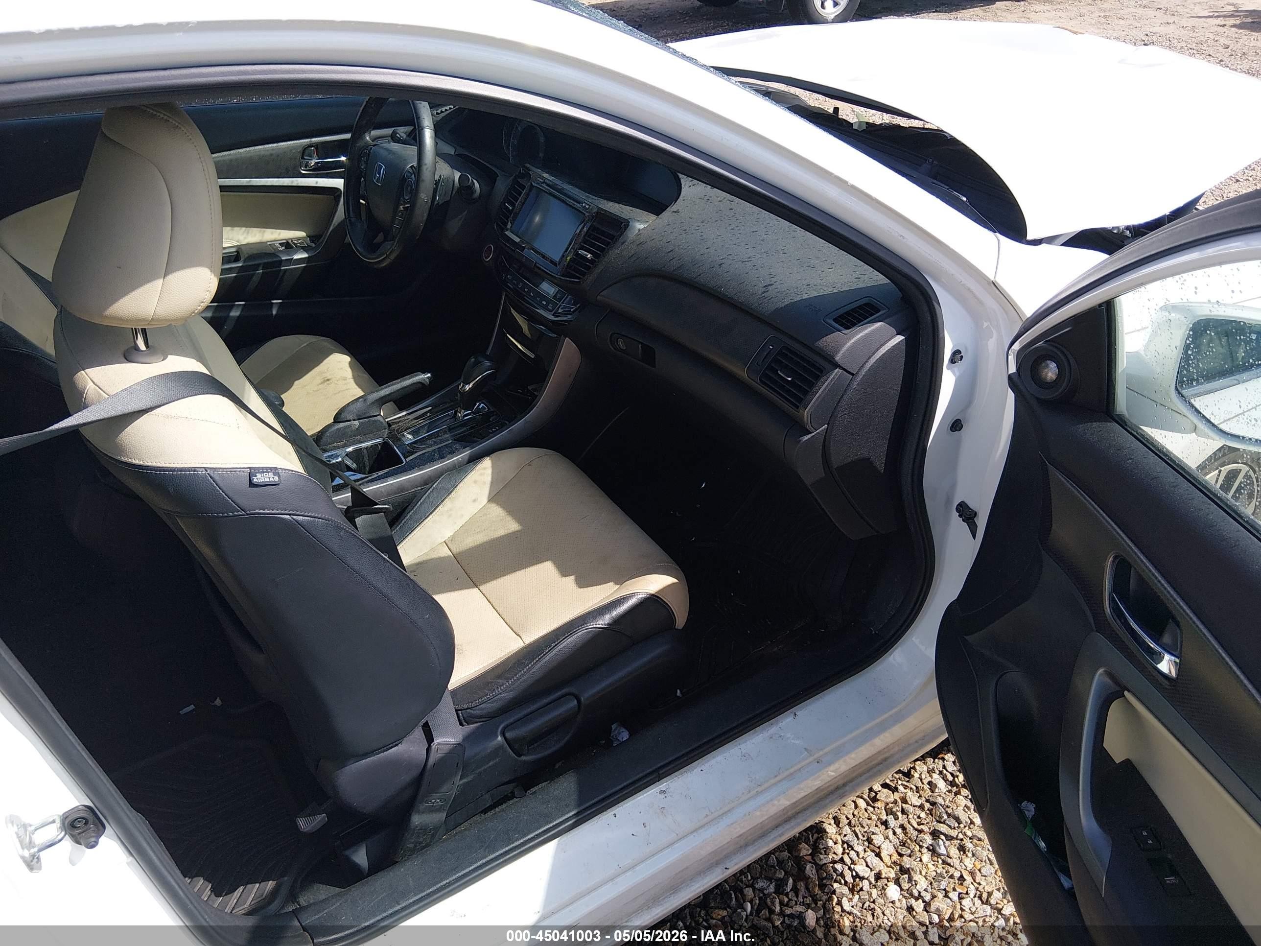 2016 Honda Accord Ex-l V-6 Белый vin: 1HGCT2B94GA002108