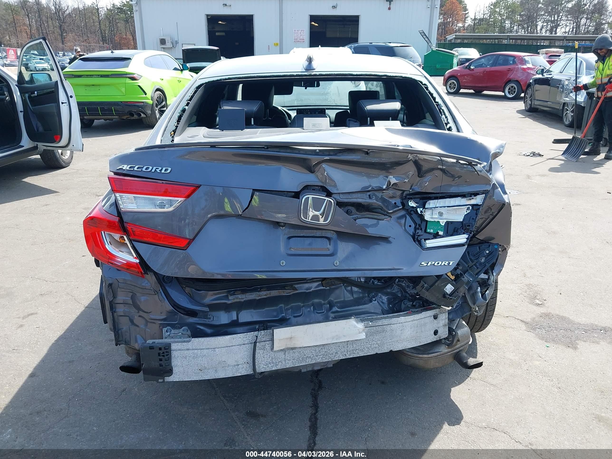 2019 Honda Accord Sport Gray vin: 1HGCV1E32KA108352