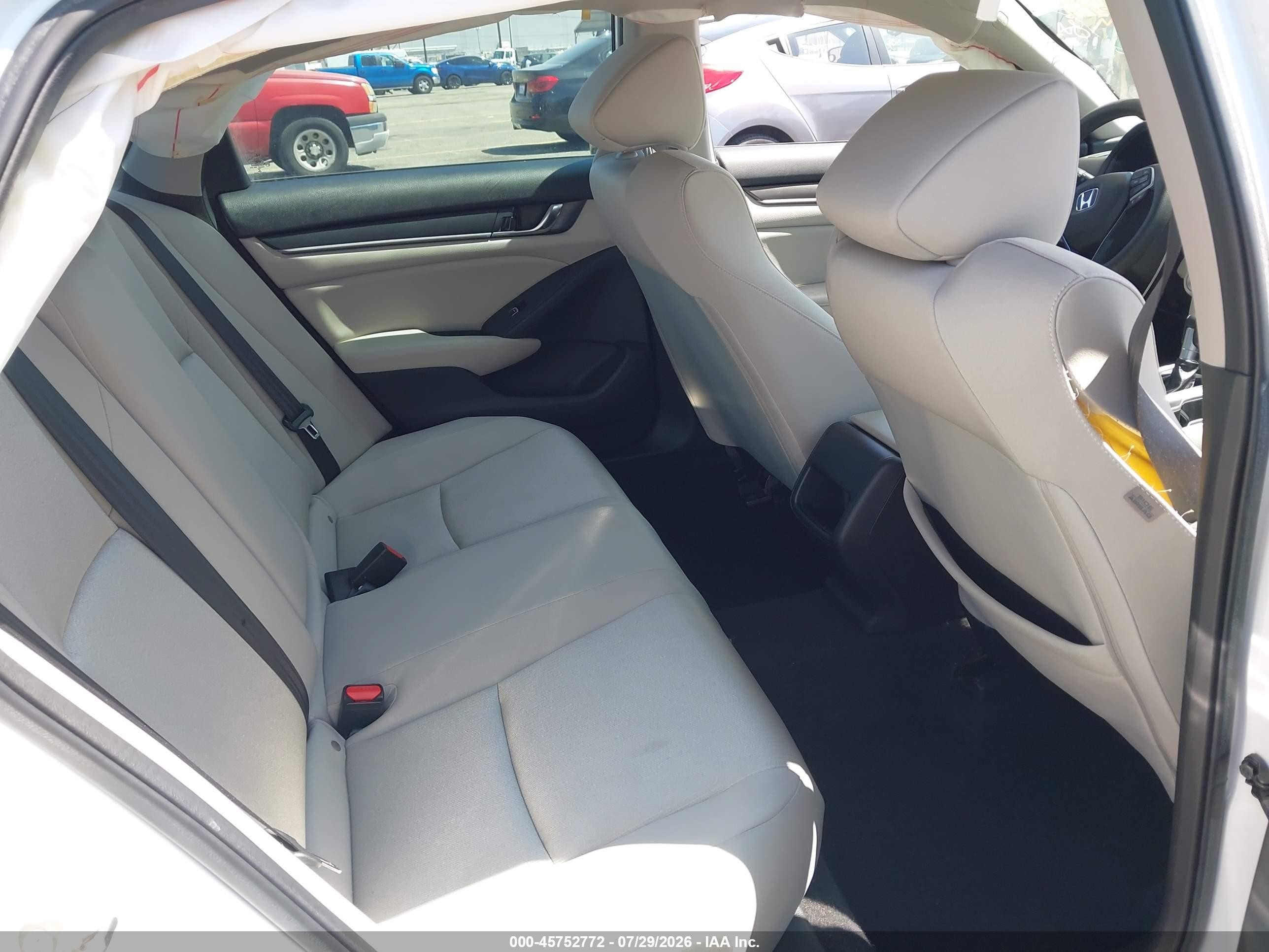 2019 Honda Accord Lx White vin: 1HGCV1F10KA007565