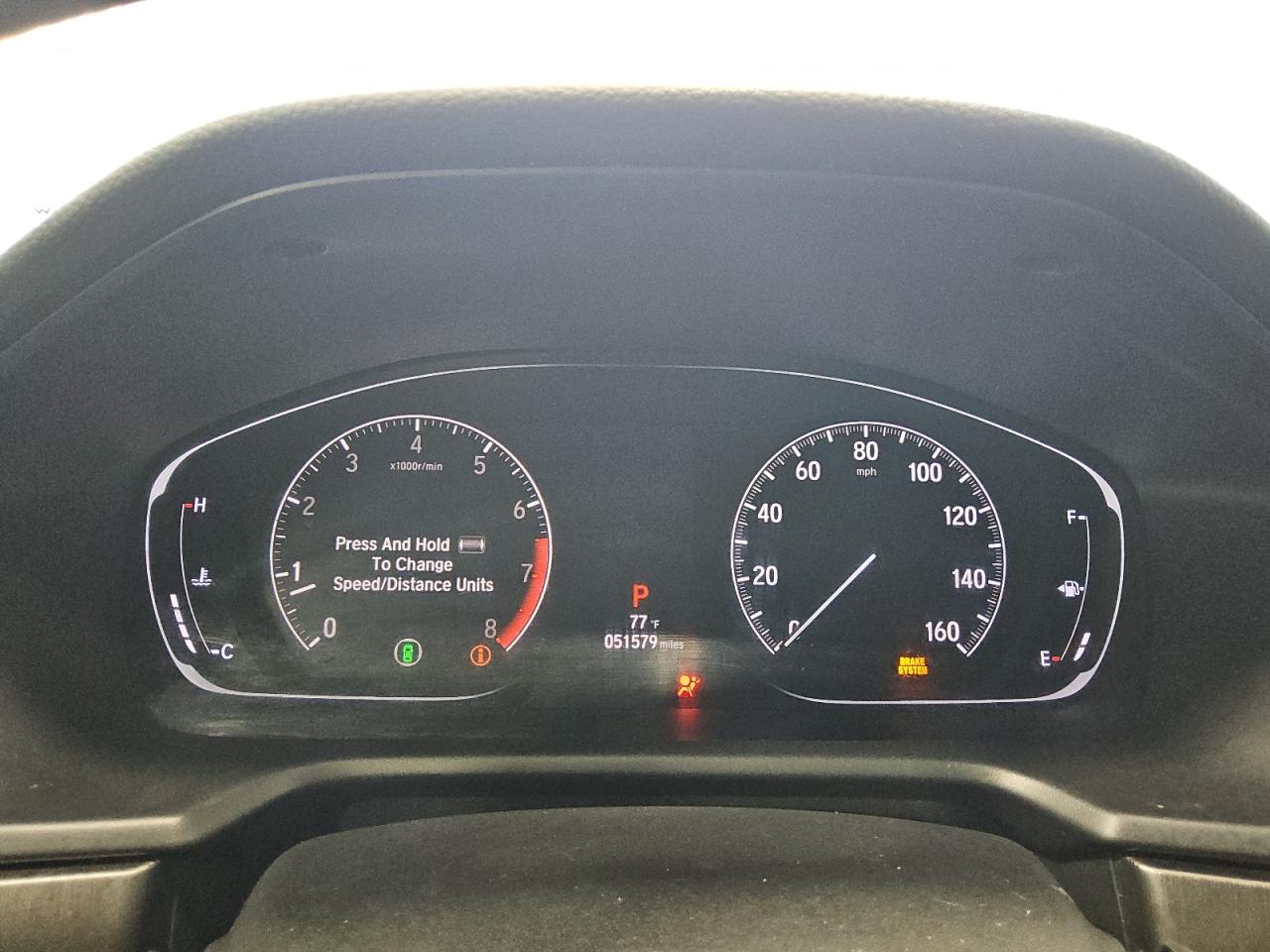 2019 Honda Accord Lx Blue vin: 1HGCV1F10KA150984 Damage: Warning Light - Air Bag, On, Unacceptable
