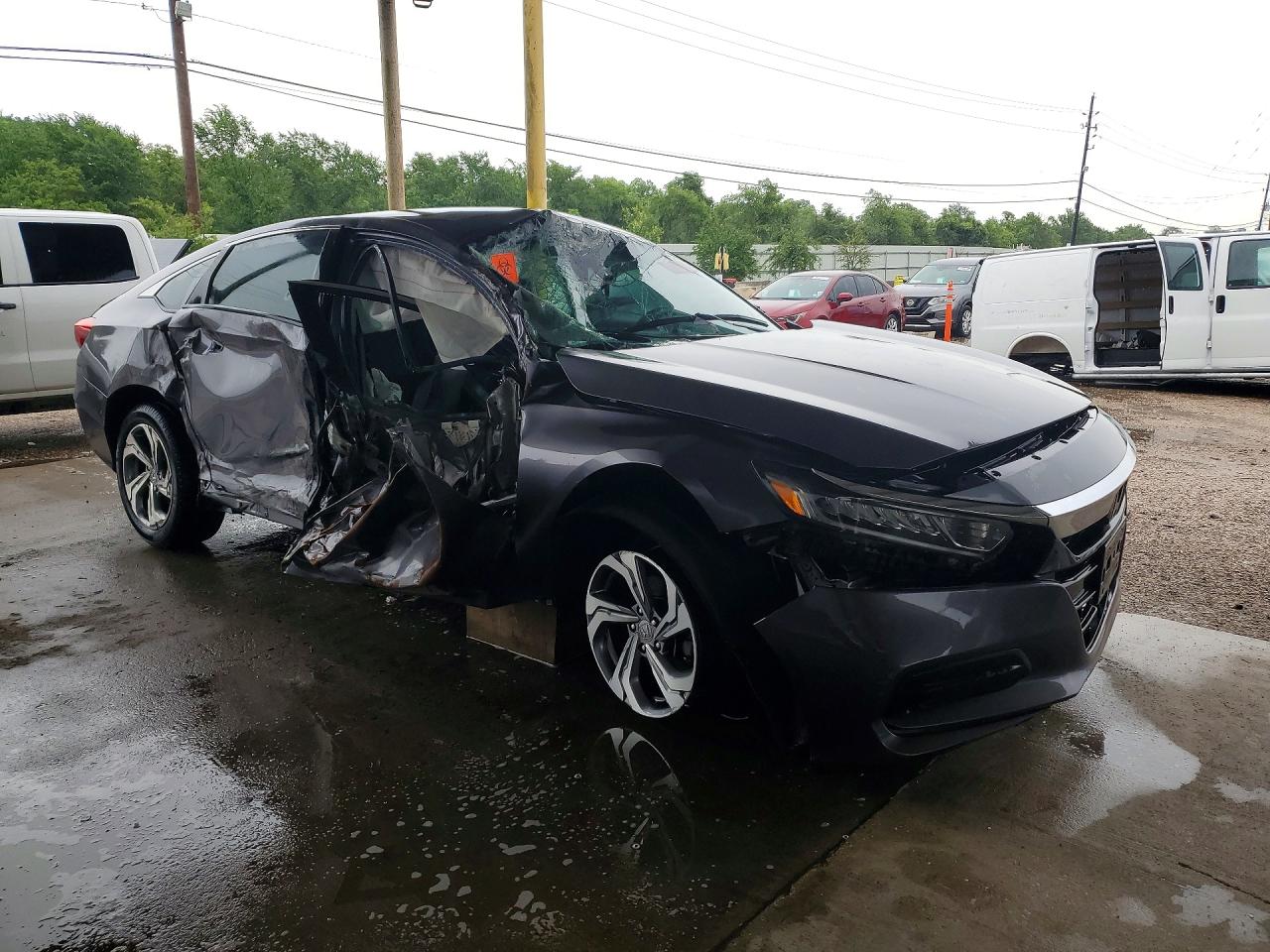 2020 Honda Accord Lx Gray vin: 1HGCV1F10LA020558