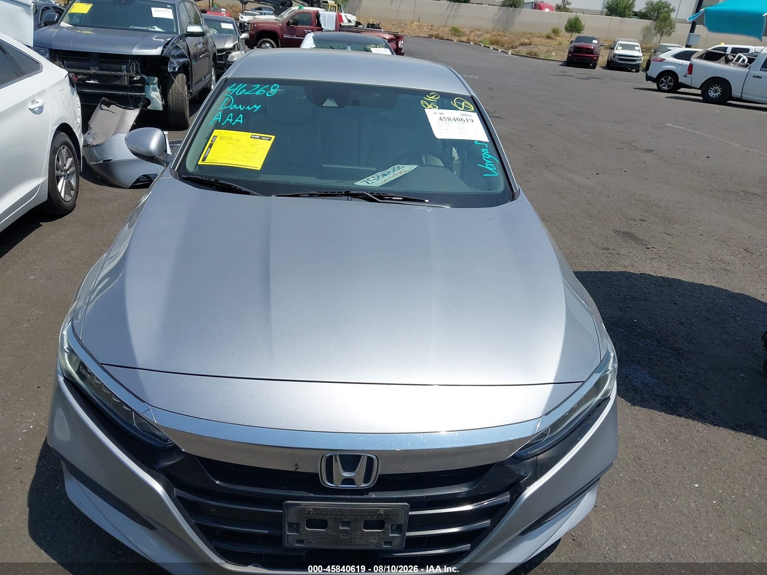 2020 Honda Accord Lx Silver vin: 1HGCV1F11LA001954