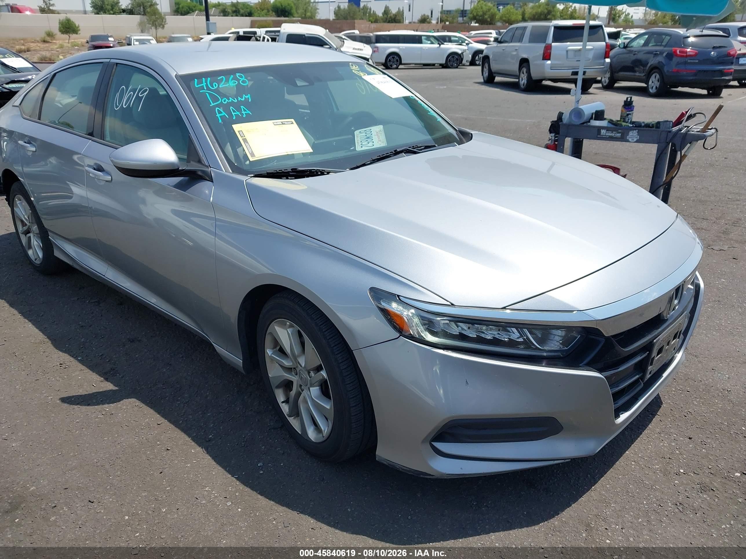2020 Honda Accord Lx Silver vin: 1HGCV1F11LA001954
