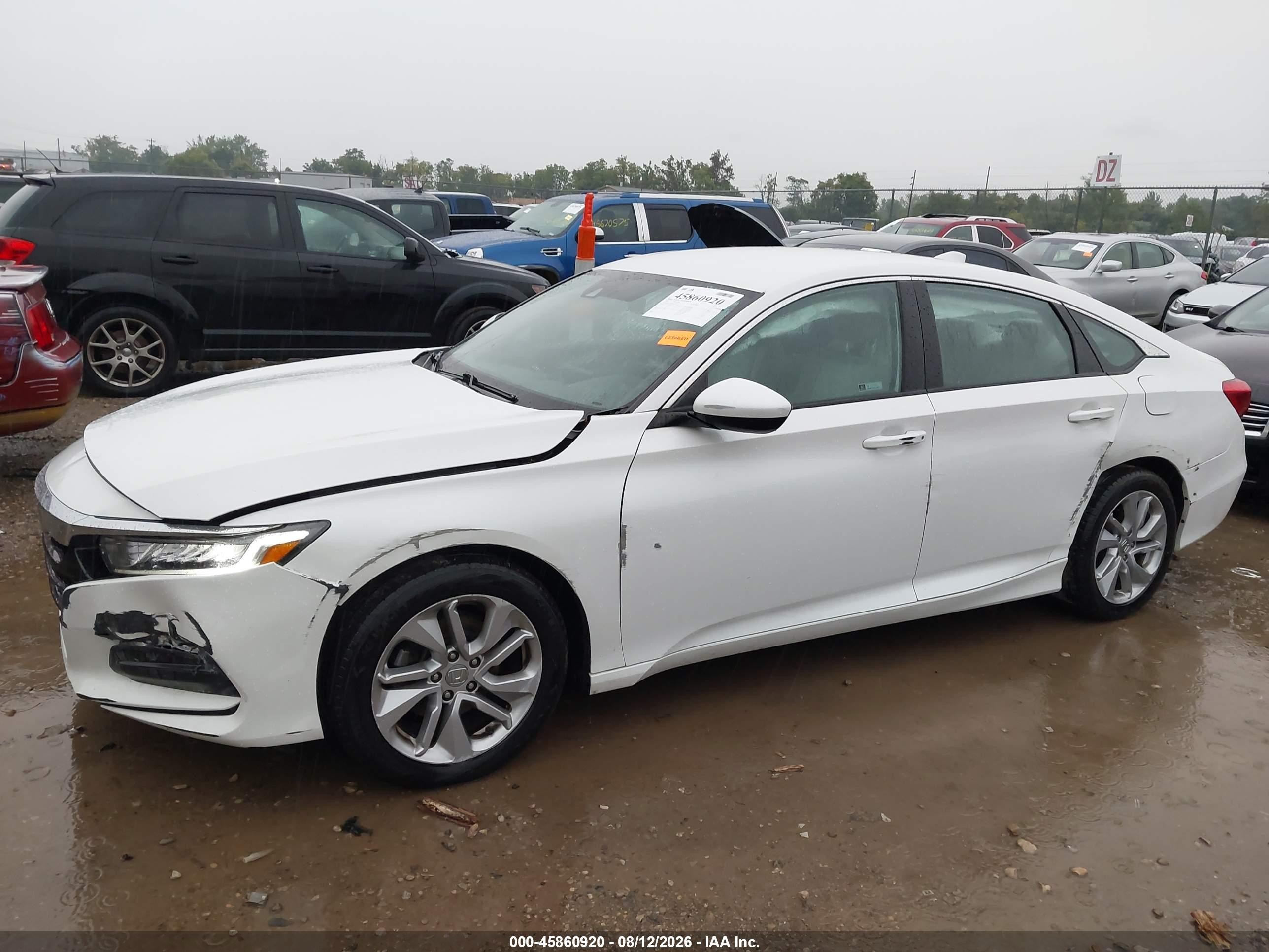 2020 Honda Accord Lx White vin: 1HGCV1F11LA021735