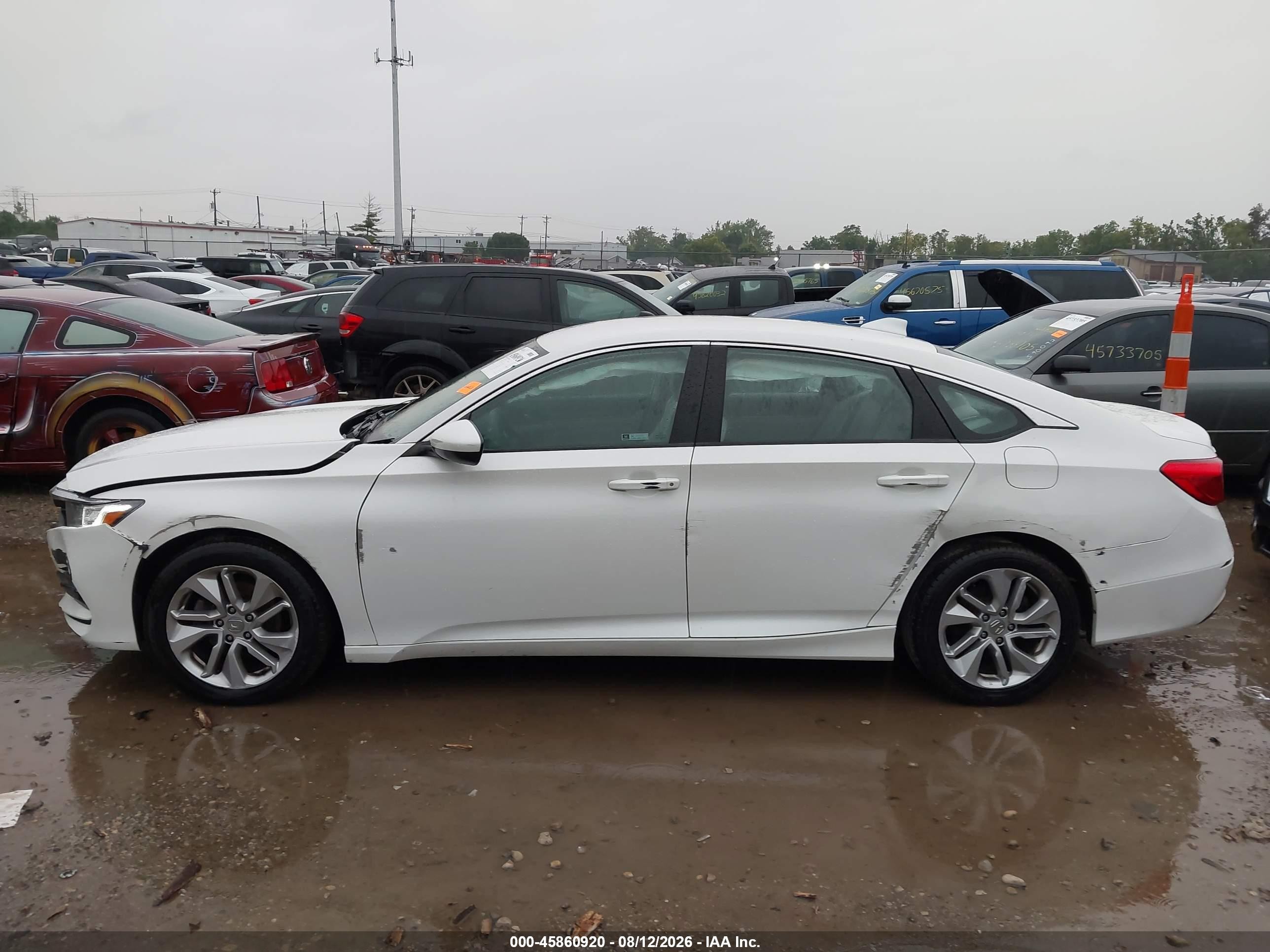 2020 Honda Accord Lx White vin: 1HGCV1F11LA021735