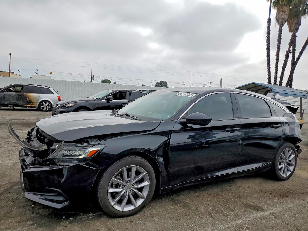 2021 Honda Accord Lx Black vin: 1HGCV1F11MA071620