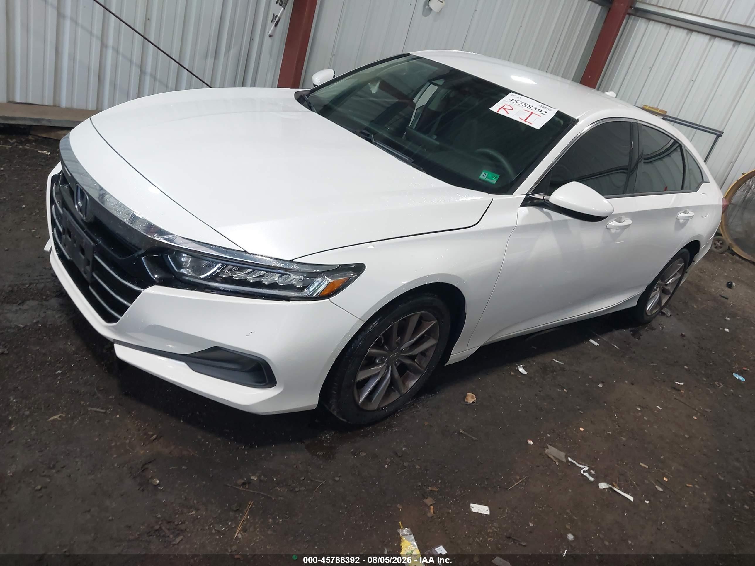 2021 Honda Accord Lx Белый vin: 1HGCV1F12MA037623