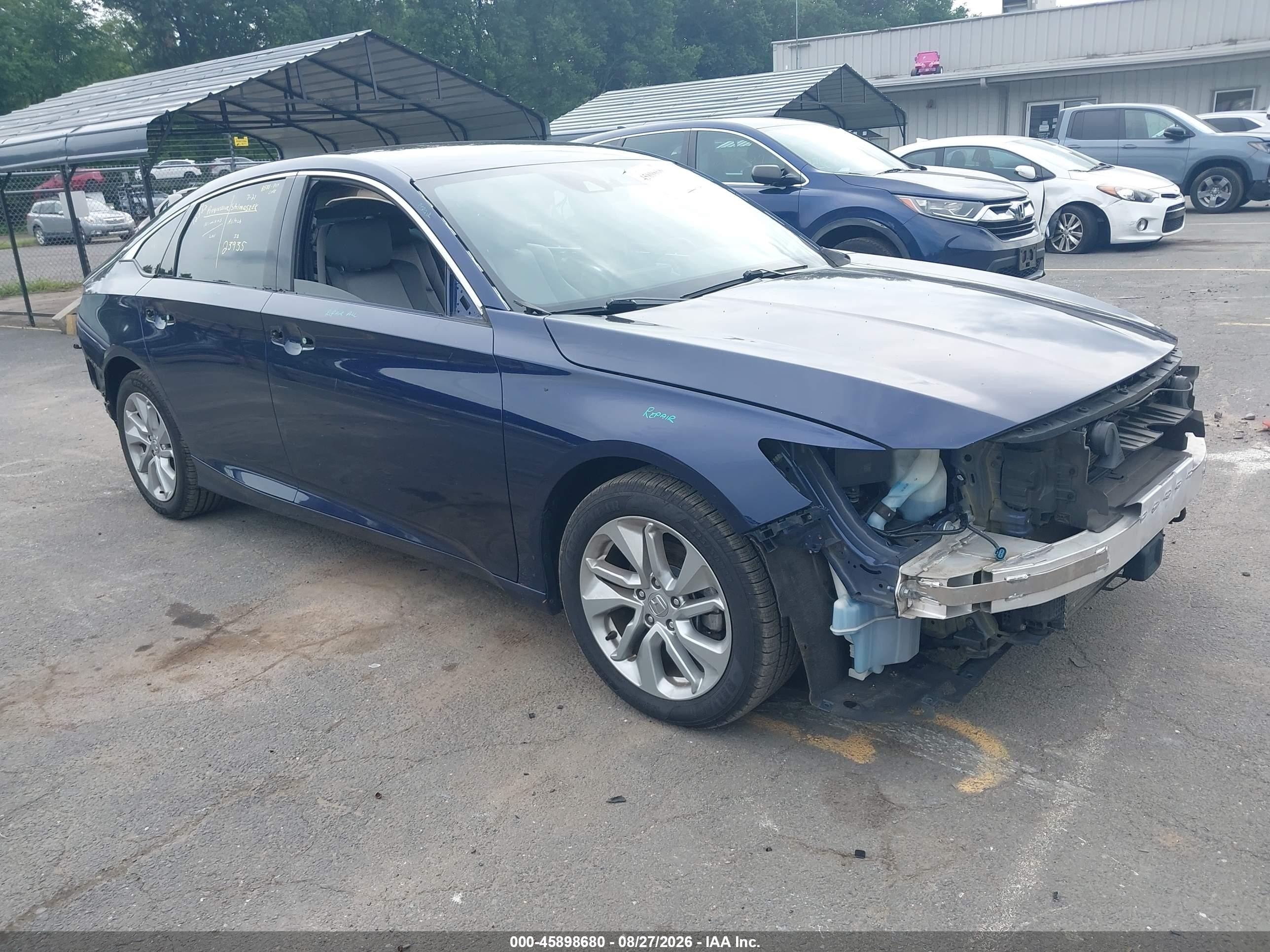 2019 Honda Accord Lx Blue vin: 1HGCV1F13KA141633
