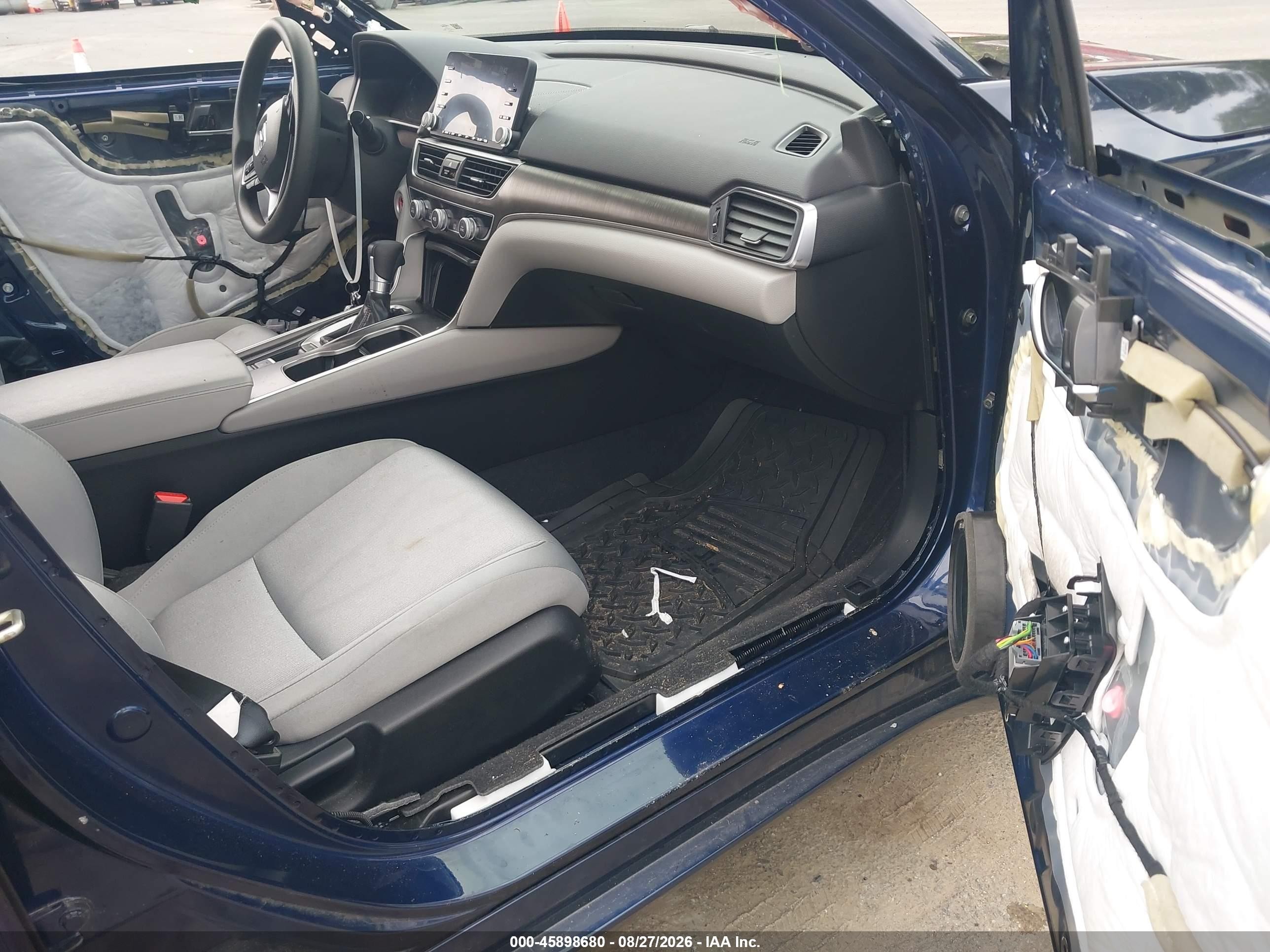 2019 Honda Accord Lx Blue vin: 1HGCV1F13KA141633