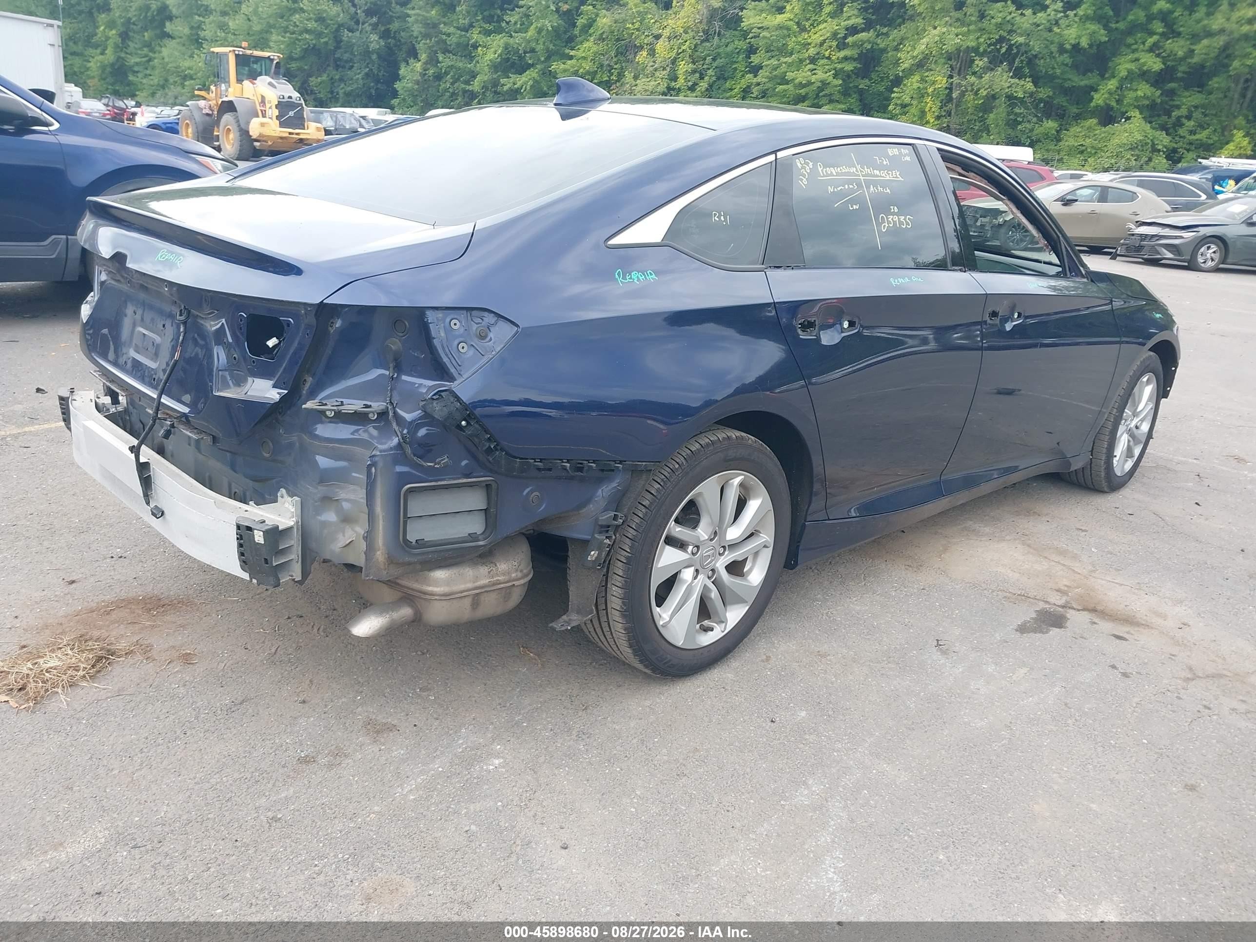 2019 Honda Accord Lx Blue vin: 1HGCV1F13KA141633