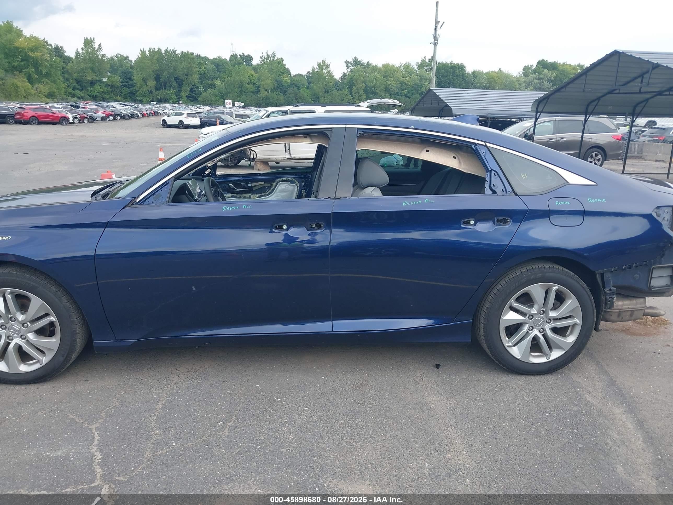 2019 Honda Accord Lx Blue vin: 1HGCV1F13KA141633