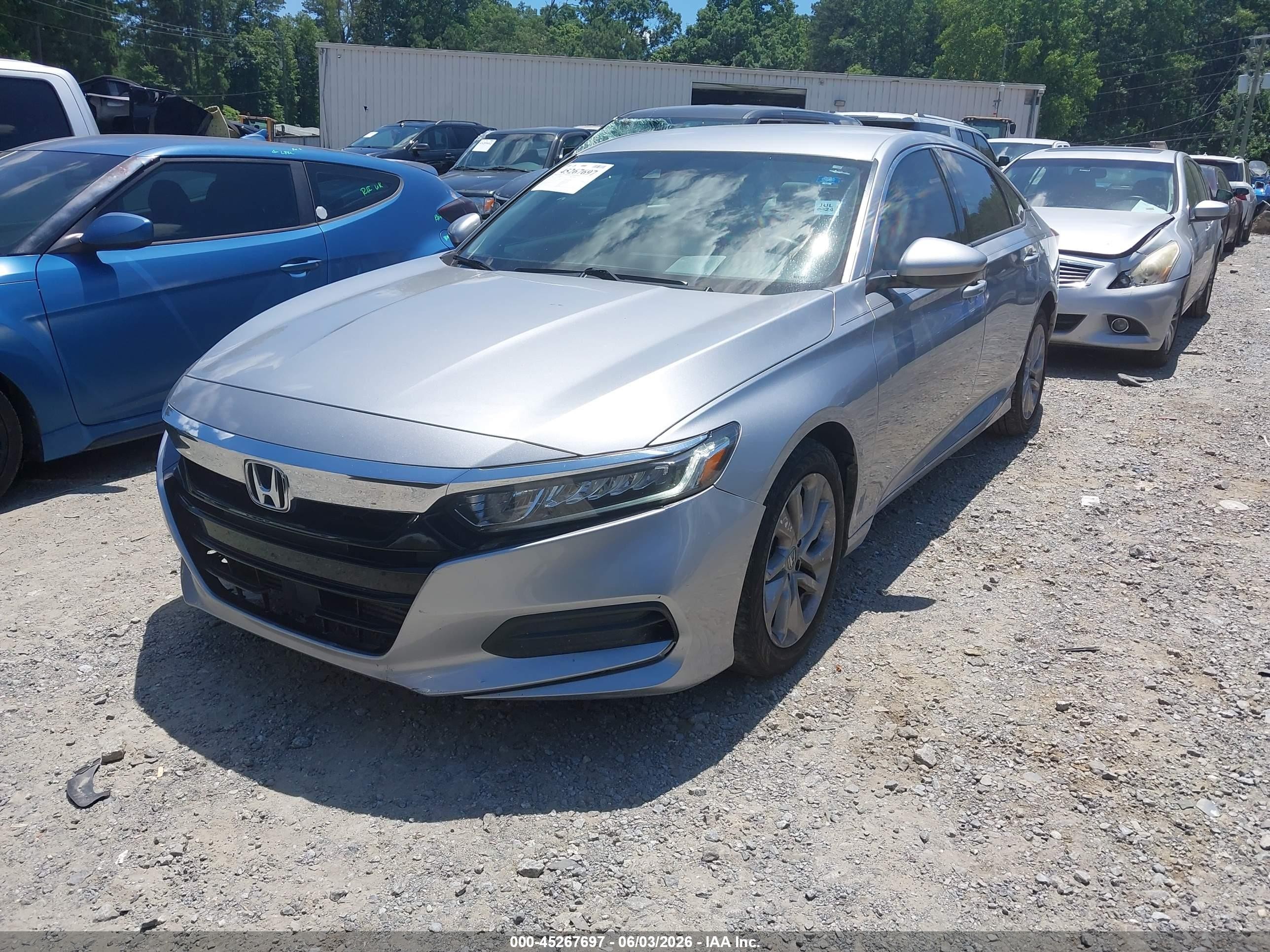 2020 Honda Accord Lx Silver vin: 1HGCV1F13LA042442