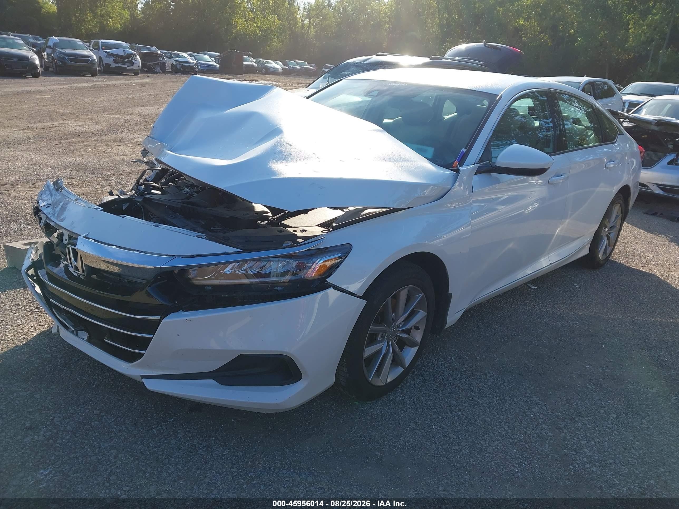2021 Honda Accord Lx White vin: 1HGCV1F13MA001889