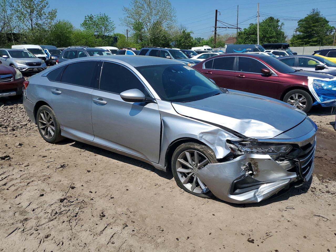 2021 Honda Accord Lx Silver vin: 1HGCV1F13MA027571