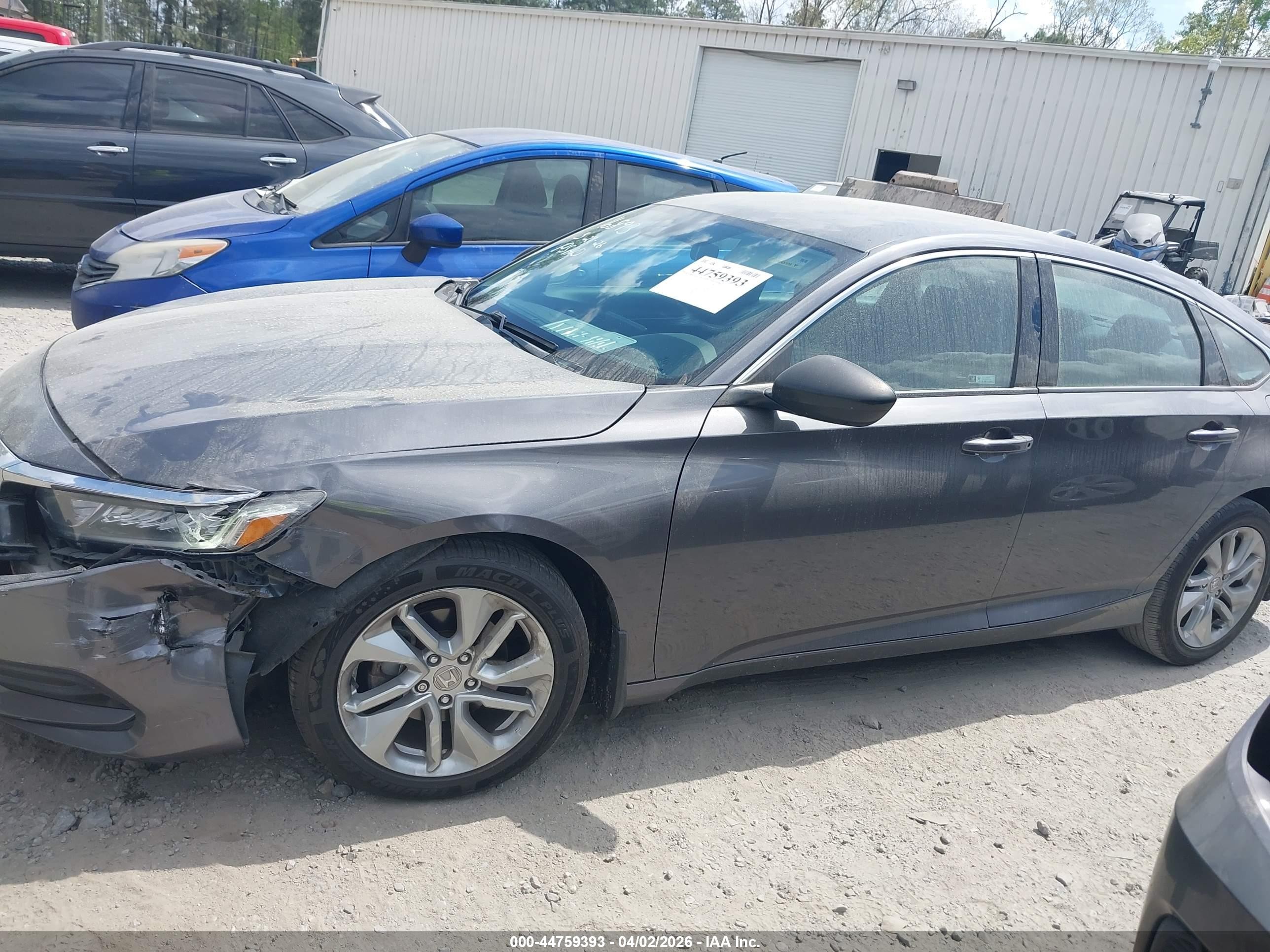 2018 Honda Accord Lx Gray vin: 1HGCV1F14JA064494