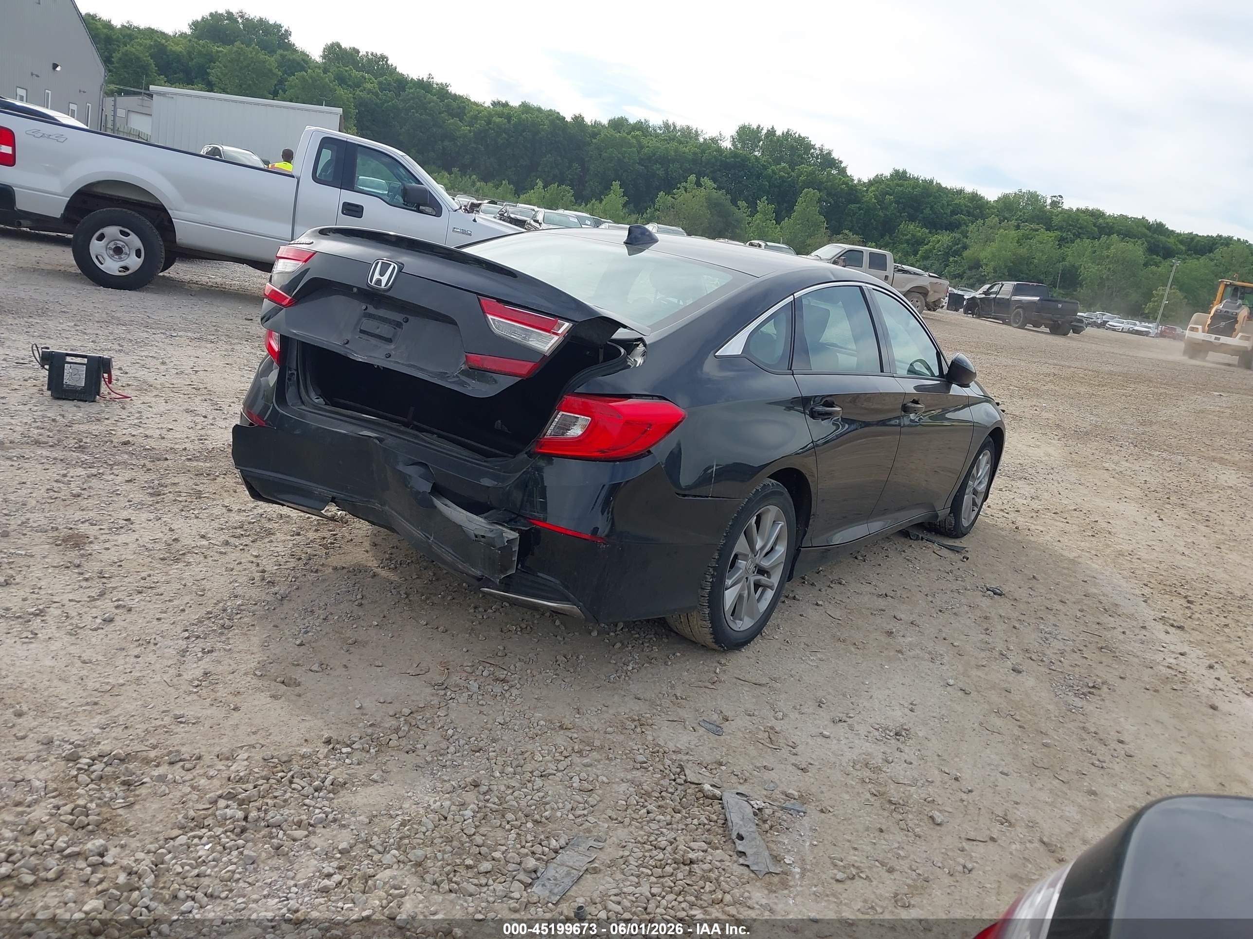 2018 Honda Accord Lx Black vin: 1HGCV1F14JA176406