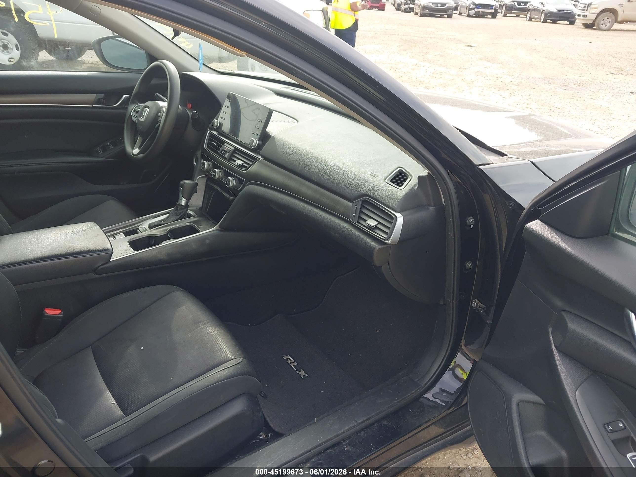 2018 Honda Accord Lx Black vin: 1HGCV1F14JA176406
