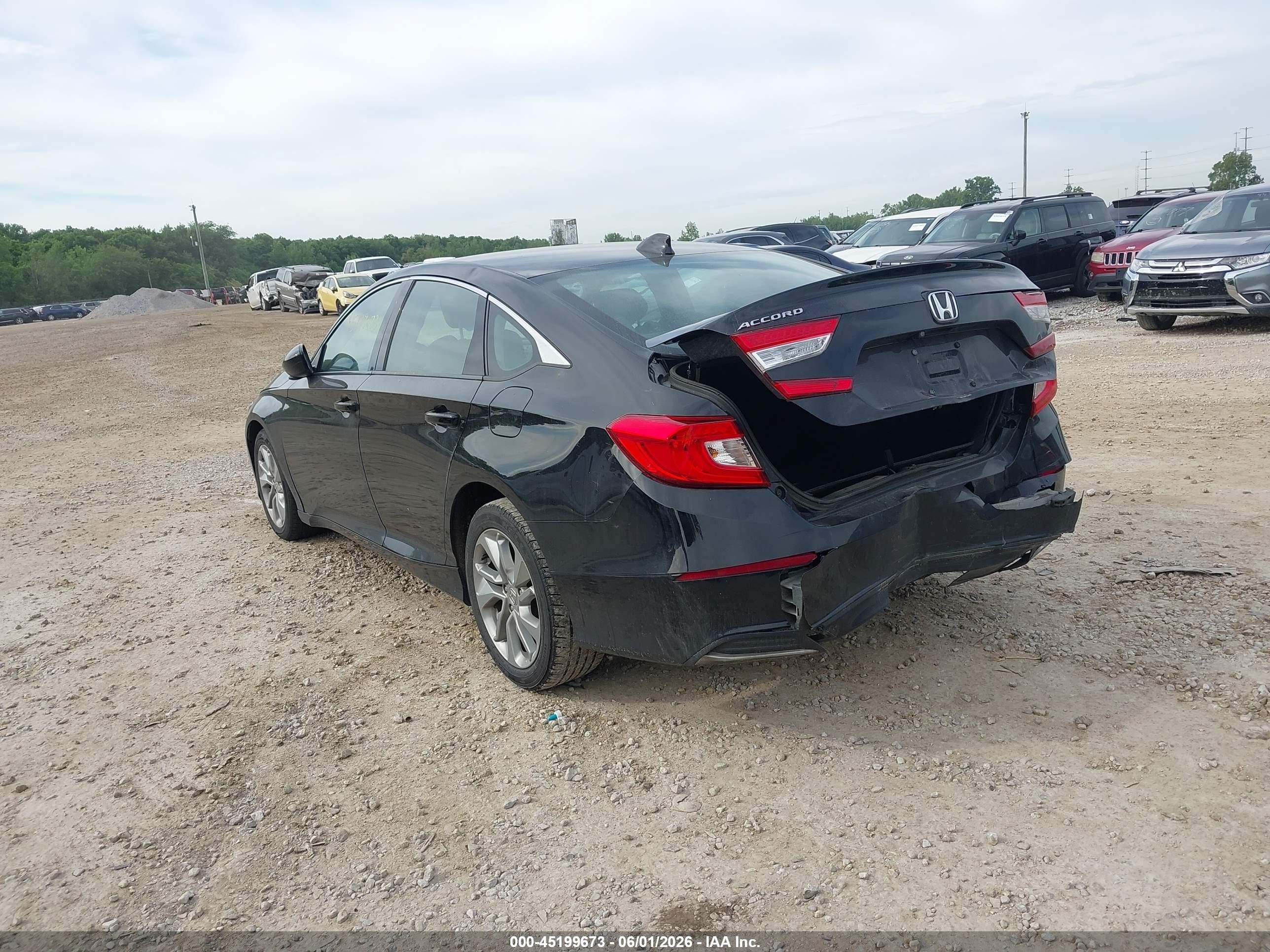 2018 Honda Accord Lx Black vin: 1HGCV1F14JA176406