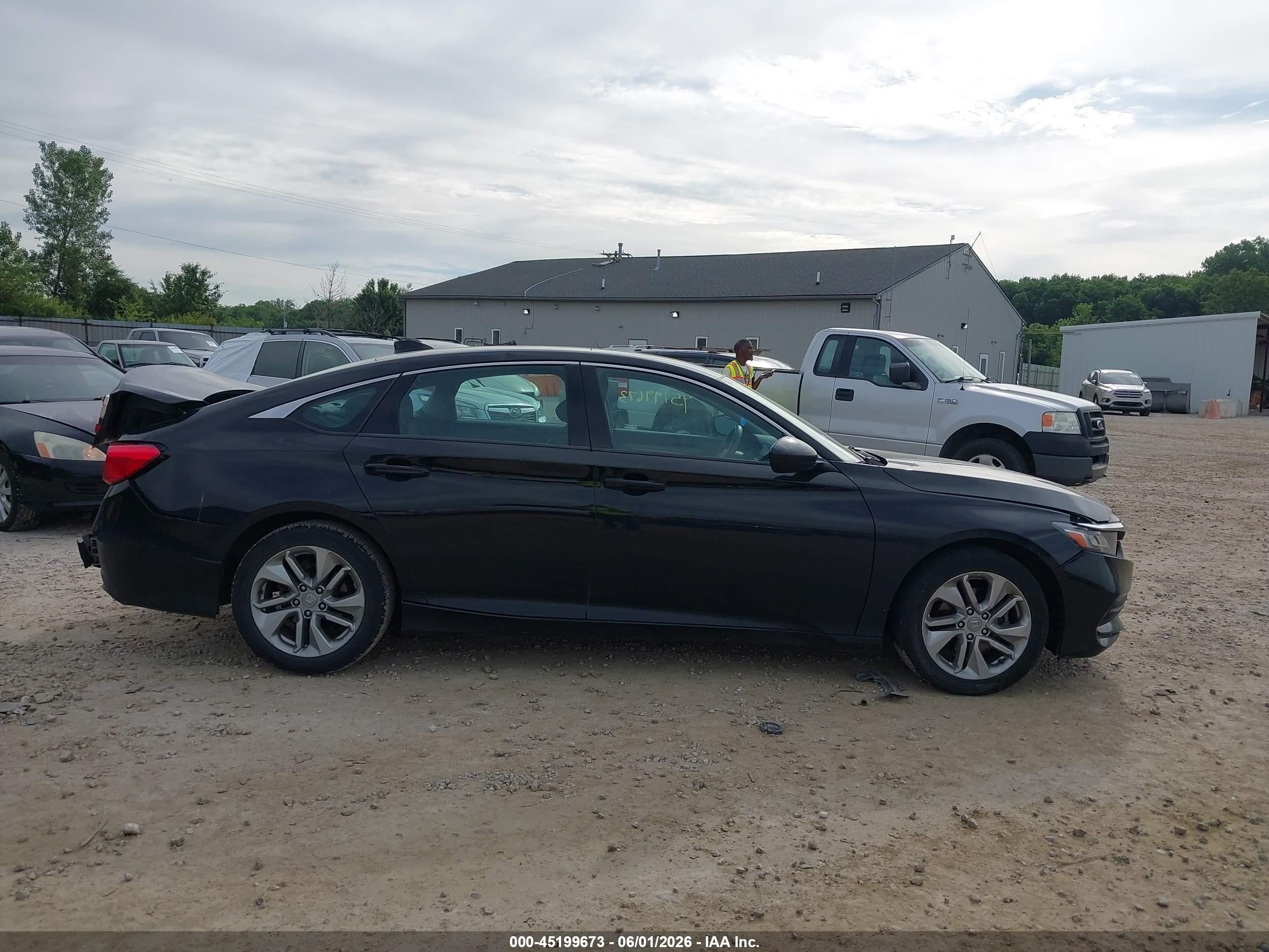 2018 Honda Accord Lx Black vin: 1HGCV1F14JA176406