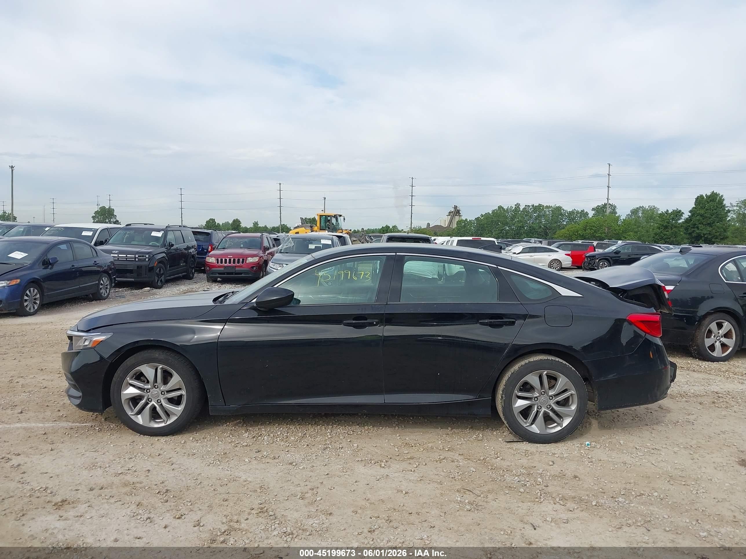 2018 Honda Accord Lx Black vin: 1HGCV1F14JA176406