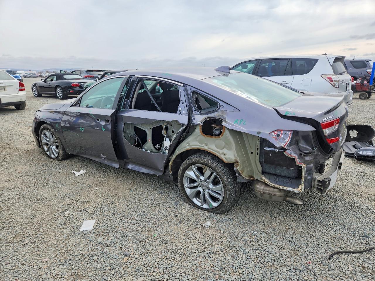 2018 Honda Accord Lx Gray vin: 1HGCV1F14JA227659