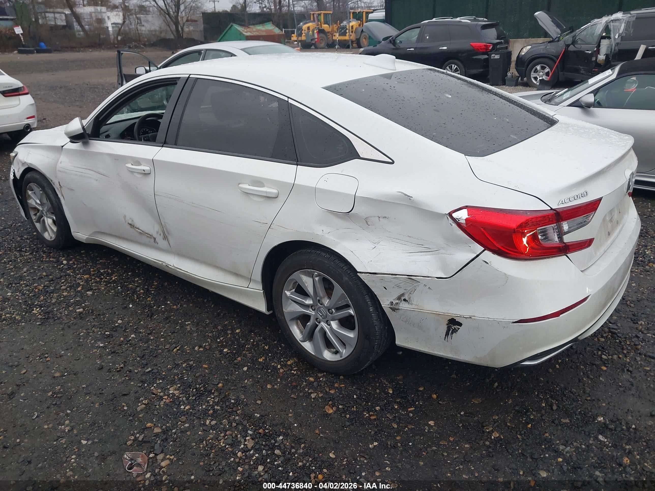 2019 Honda Accord Lx White vin: 1HGCV1F14KA100606