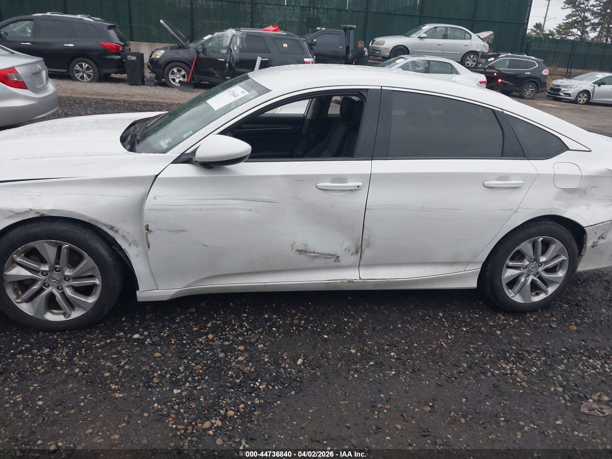 2019 Honda Accord Lx White vin: 1HGCV1F14KA100606