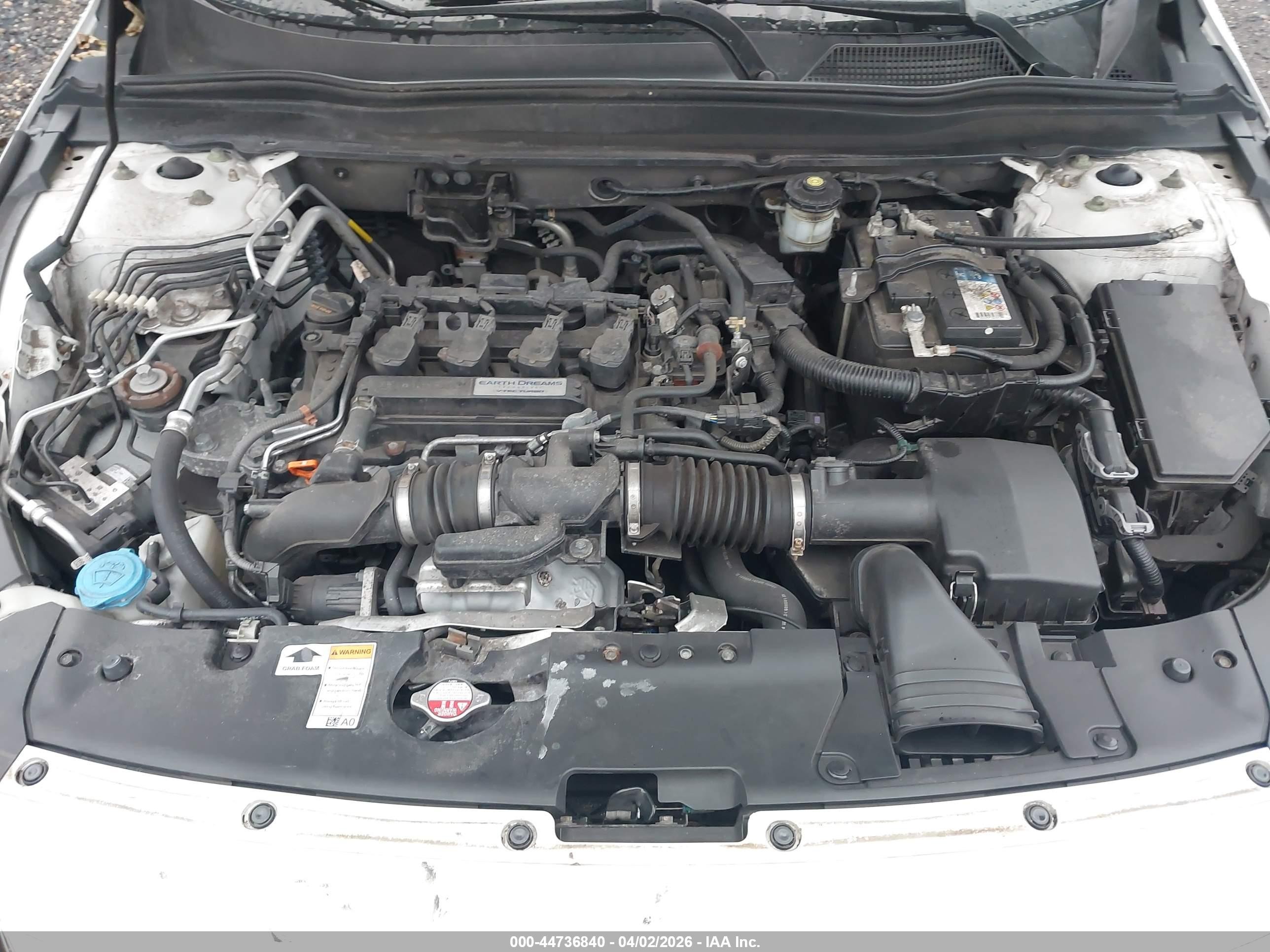 2019 Honda Accord Lx White vin: 1HGCV1F14KA100606