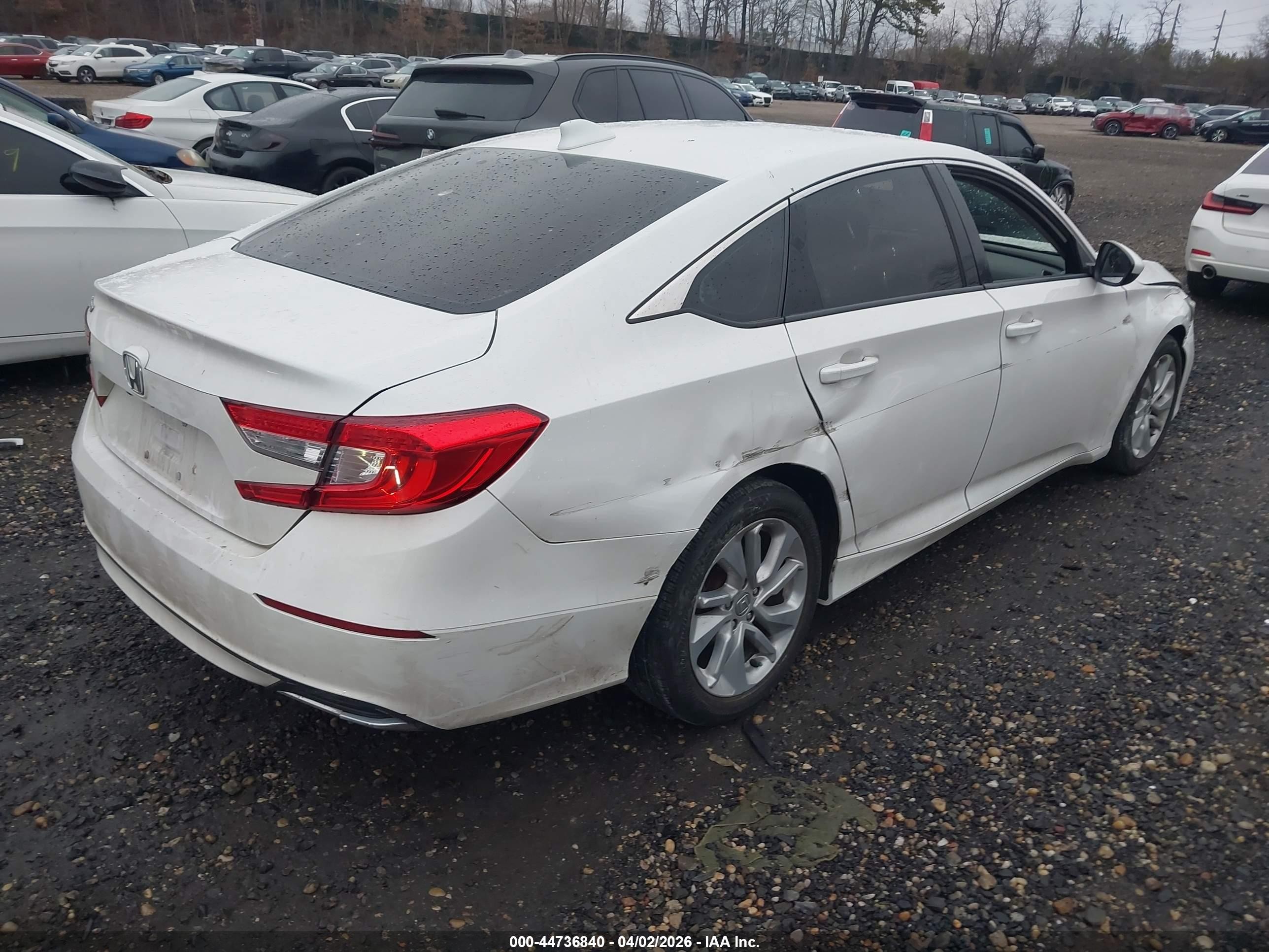 2019 Honda Accord Lx White vin: 1HGCV1F14KA100606