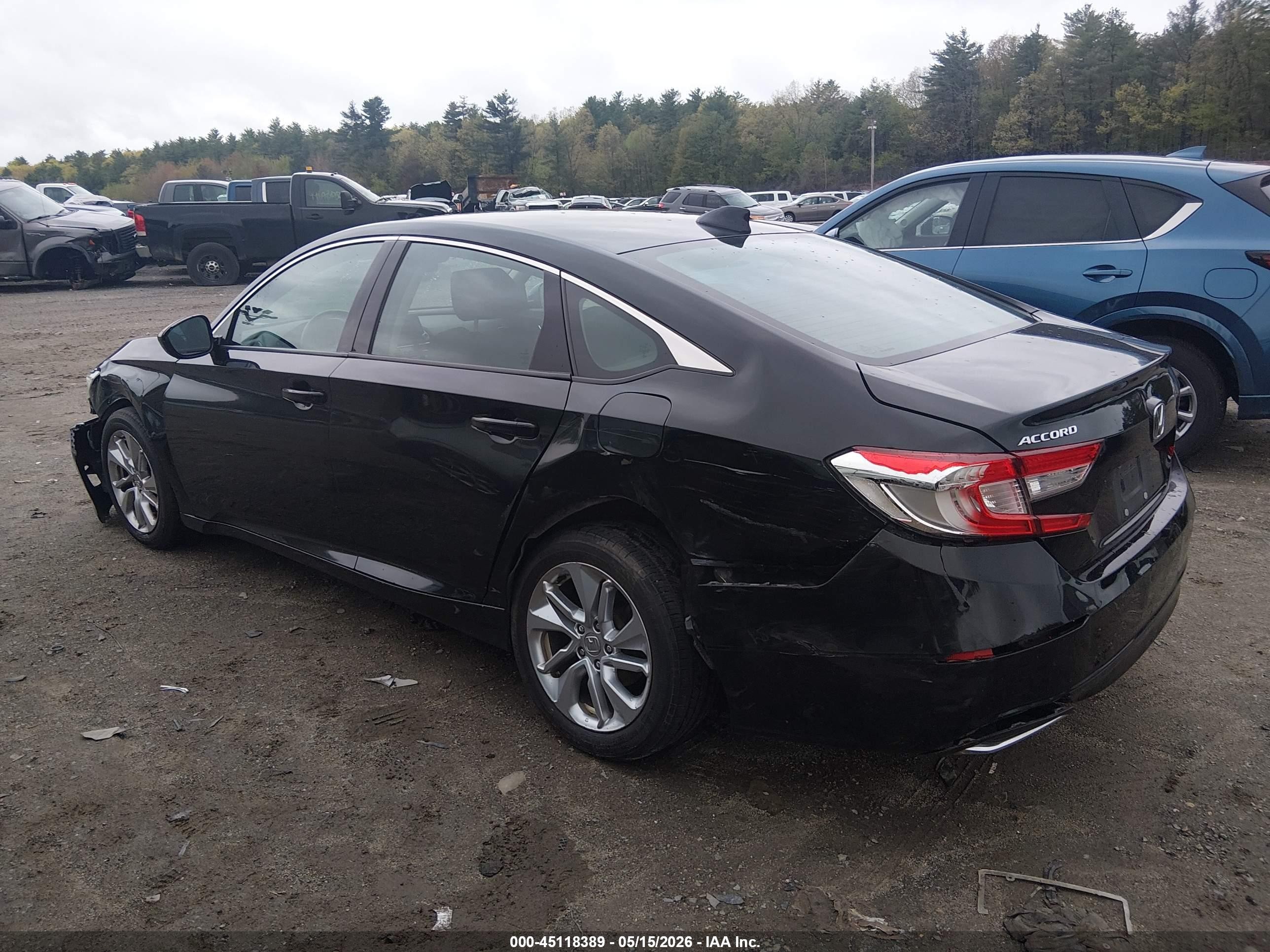2019 Honda Accord Lx Черный vin: 1HGCV1F14KA105238