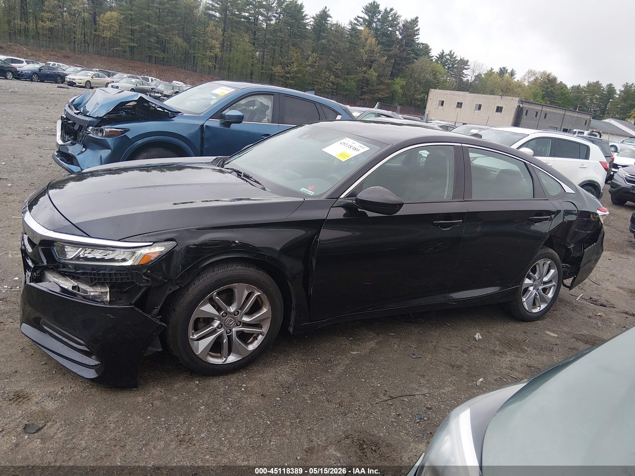2019 Honda Accord Lx Черный vin: 1HGCV1F14KA105238