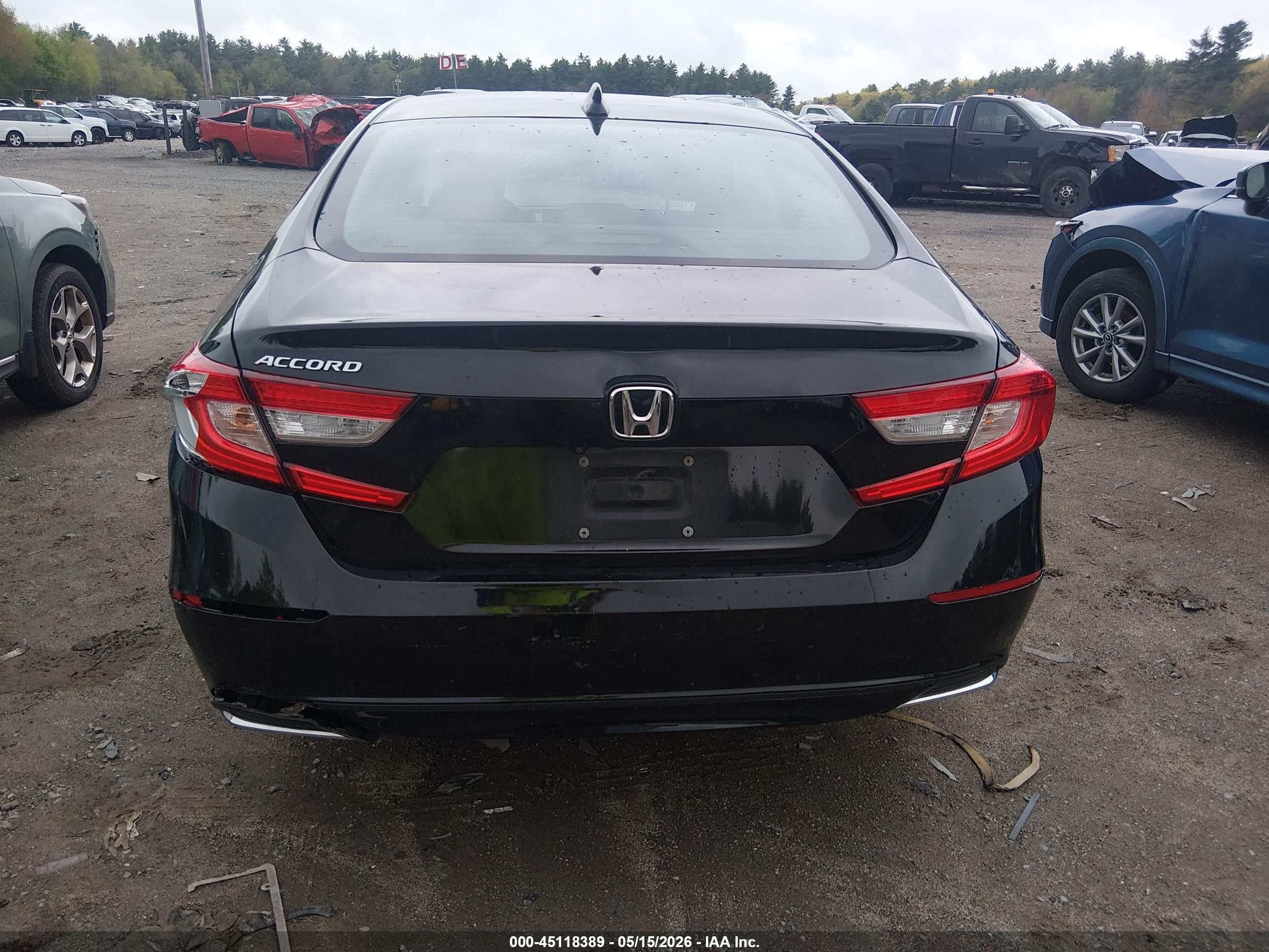 2019 Honda Accord Lx Черный vin: 1HGCV1F14KA105238