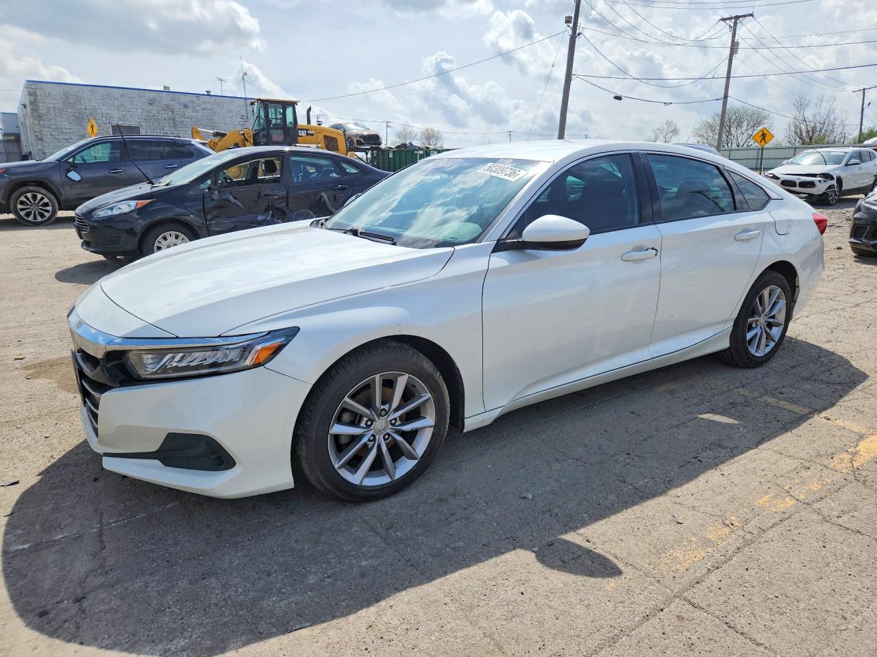 2021 Honda Accord Lx Белый vin: 1HGCV1F14MA010388