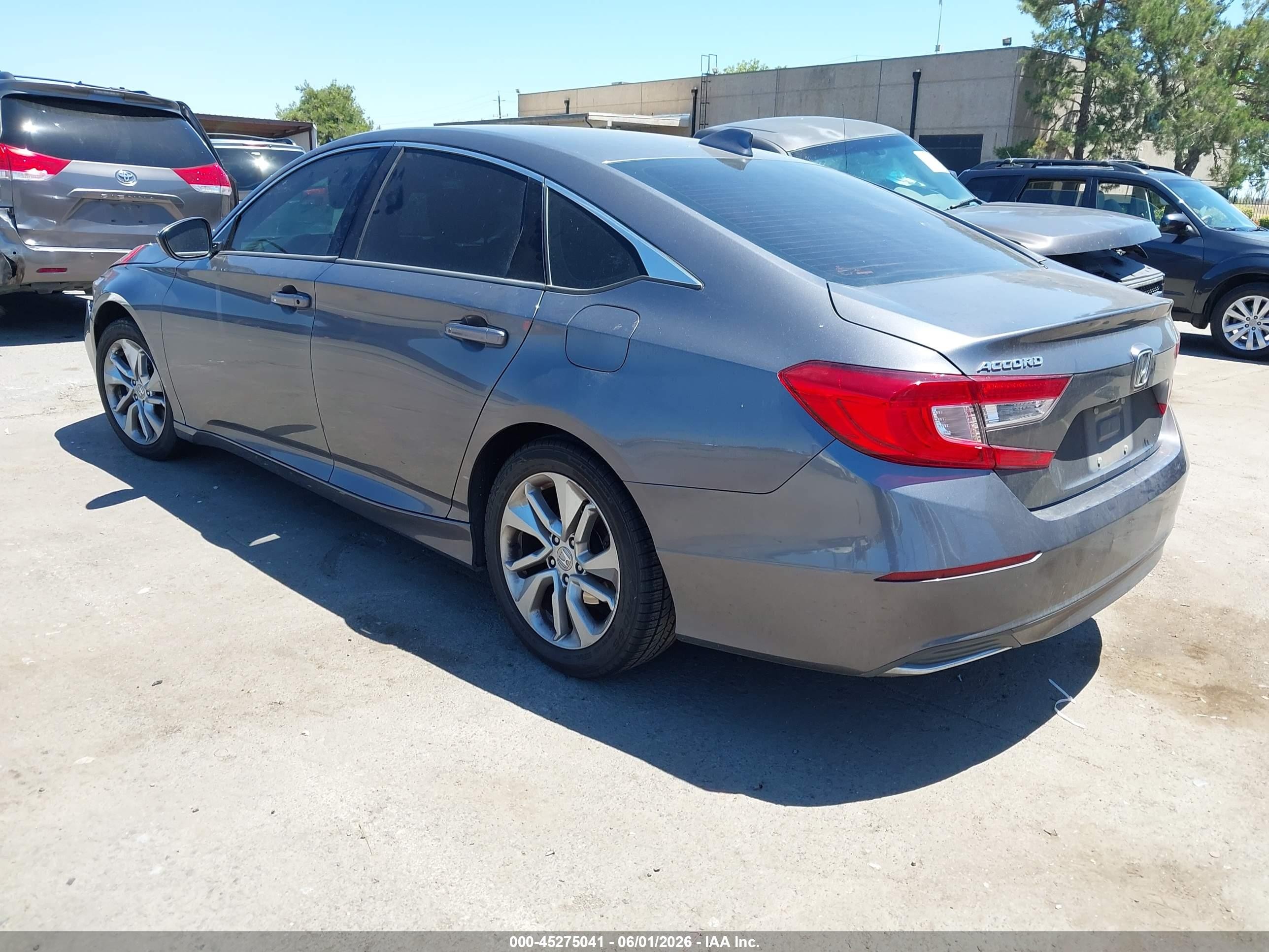 2018 Honda Accord Lx Gray vin: 1HGCV1F15JA196390