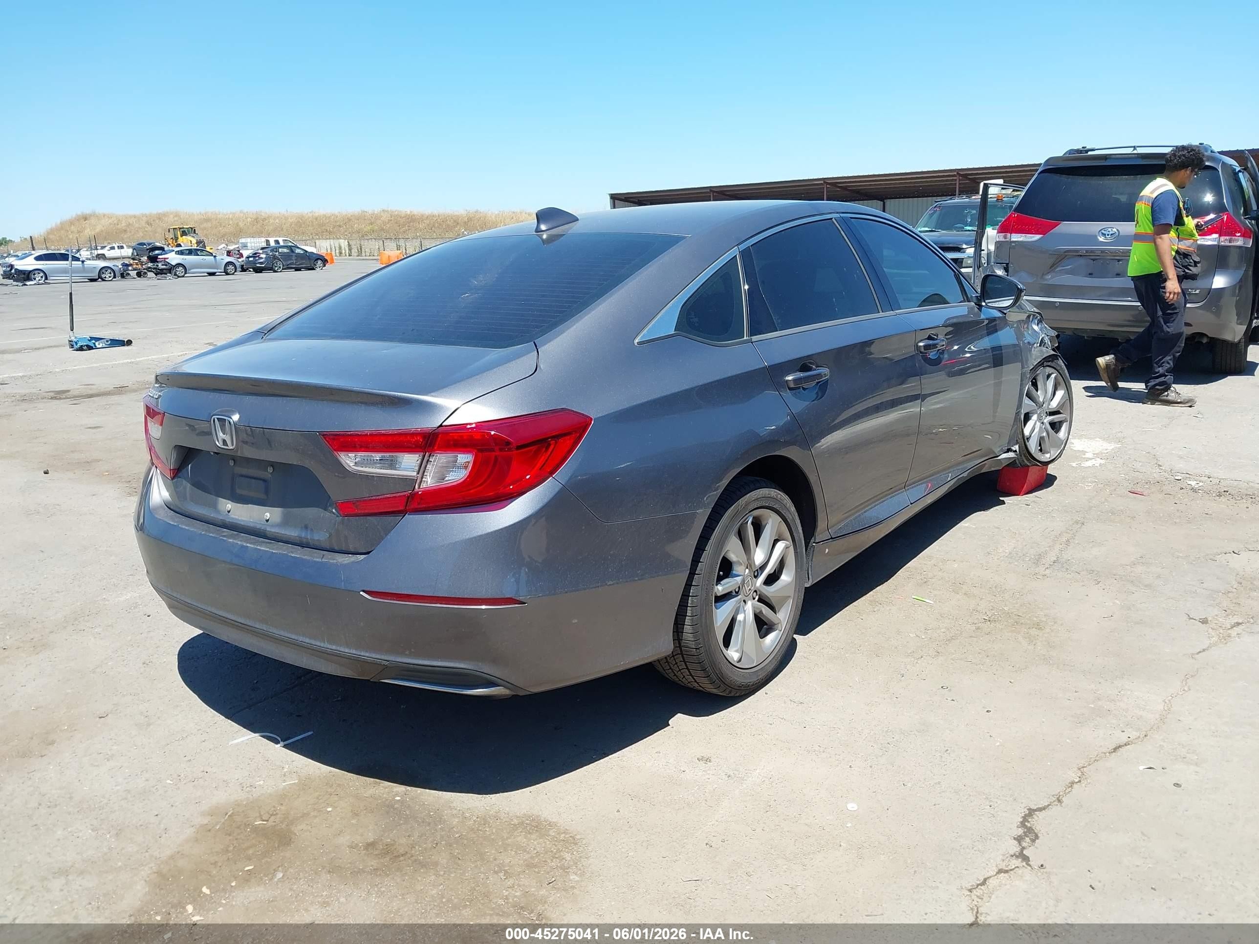 2018 Honda Accord Lx Gray vin: 1HGCV1F15JA196390