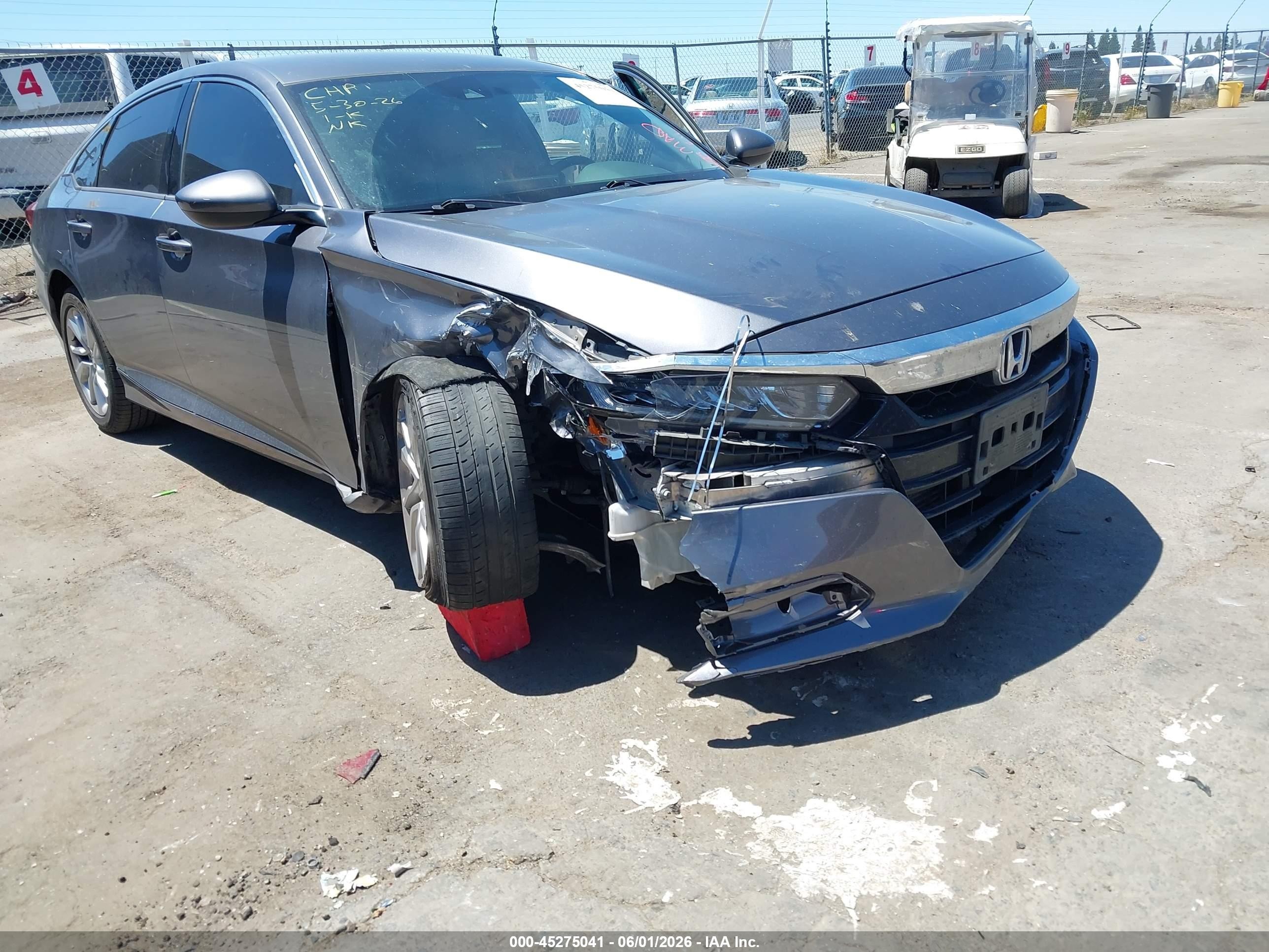 2018 Honda Accord Lx Gray vin: 1HGCV1F15JA196390