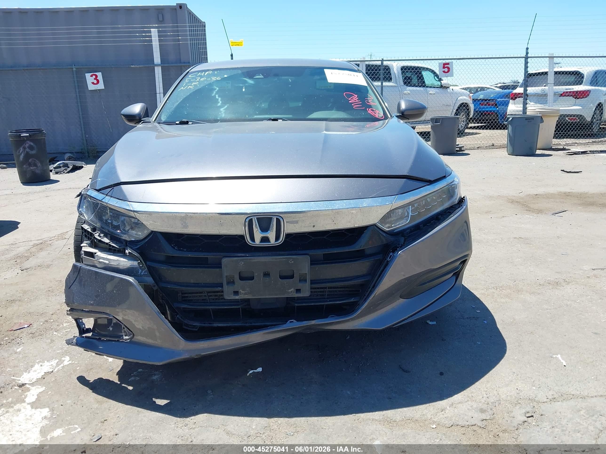 2018 Honda Accord Lx Gray vin: 1HGCV1F15JA196390